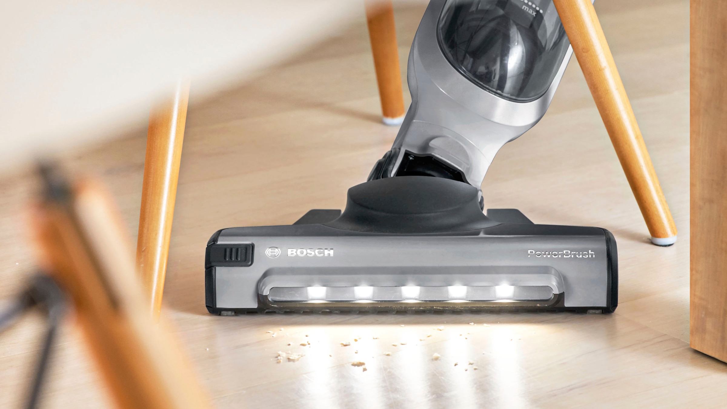 BOSCH Akku-Hand-und Stielstaubsauger »Flexxo Gen 2 Serie 4 BBH3K2801«, 28 V, Power Düse mit LED, integriertes Zubehör, silber