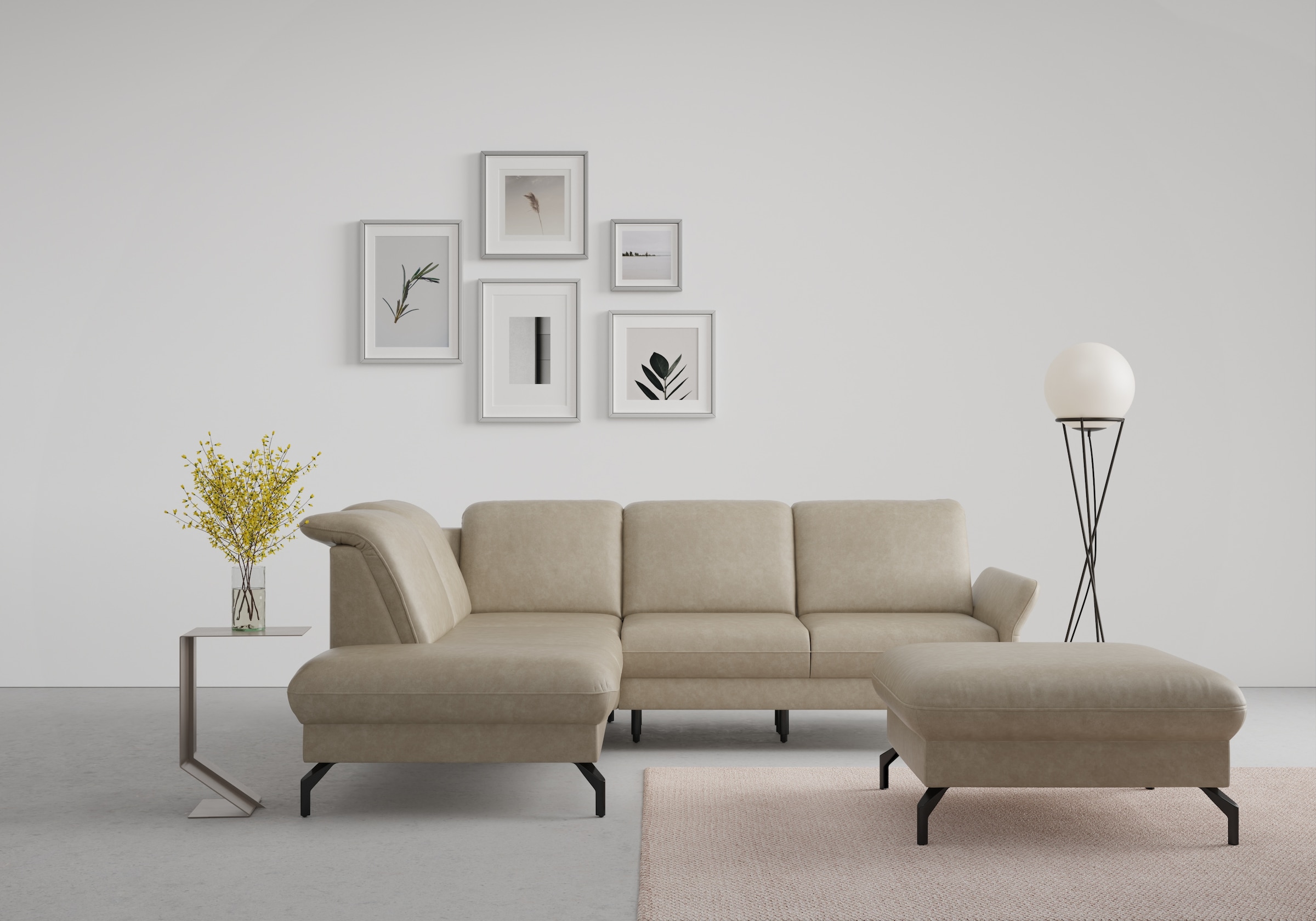 sit&more Ecksofa "Fashion L-Form" wahlweise mit Kopfteilverstellung und Vorziehsitz, motorisch