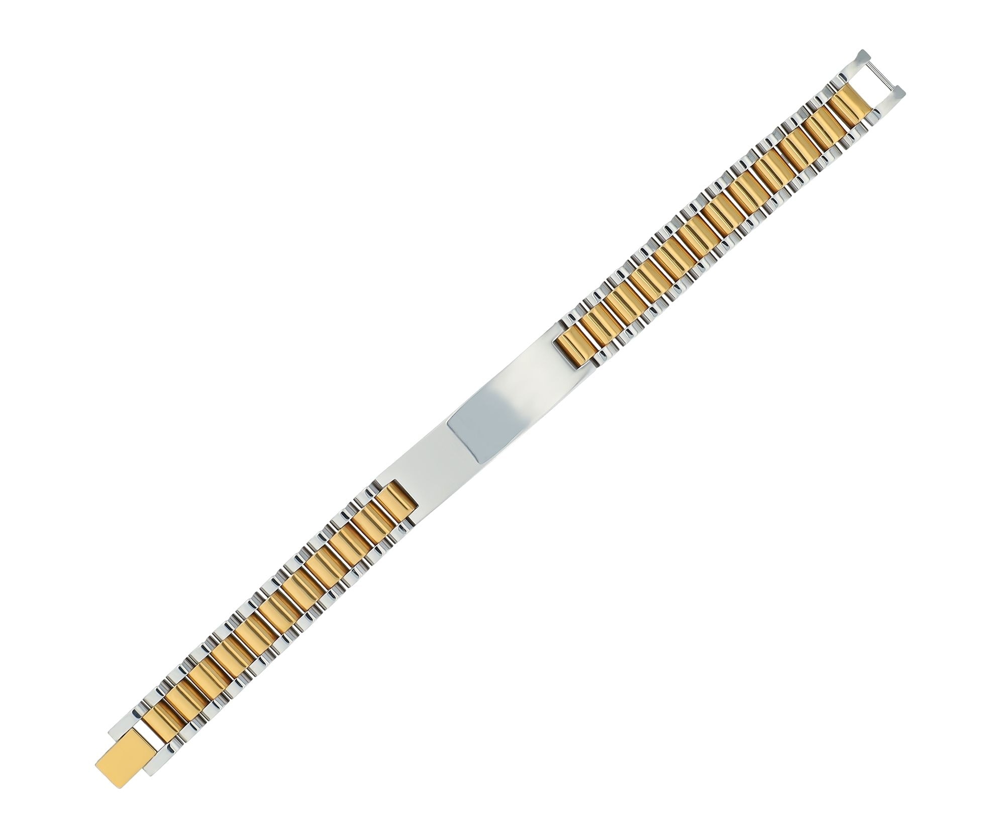 ADELIA ́S Damen Gliederarmband "Armband – Gliederarmband aus Edelstahl 20,5 cm", 20cm, Edelstahl, gold, Edelstahl, Armbänder, Schöne Geschenkidee zum