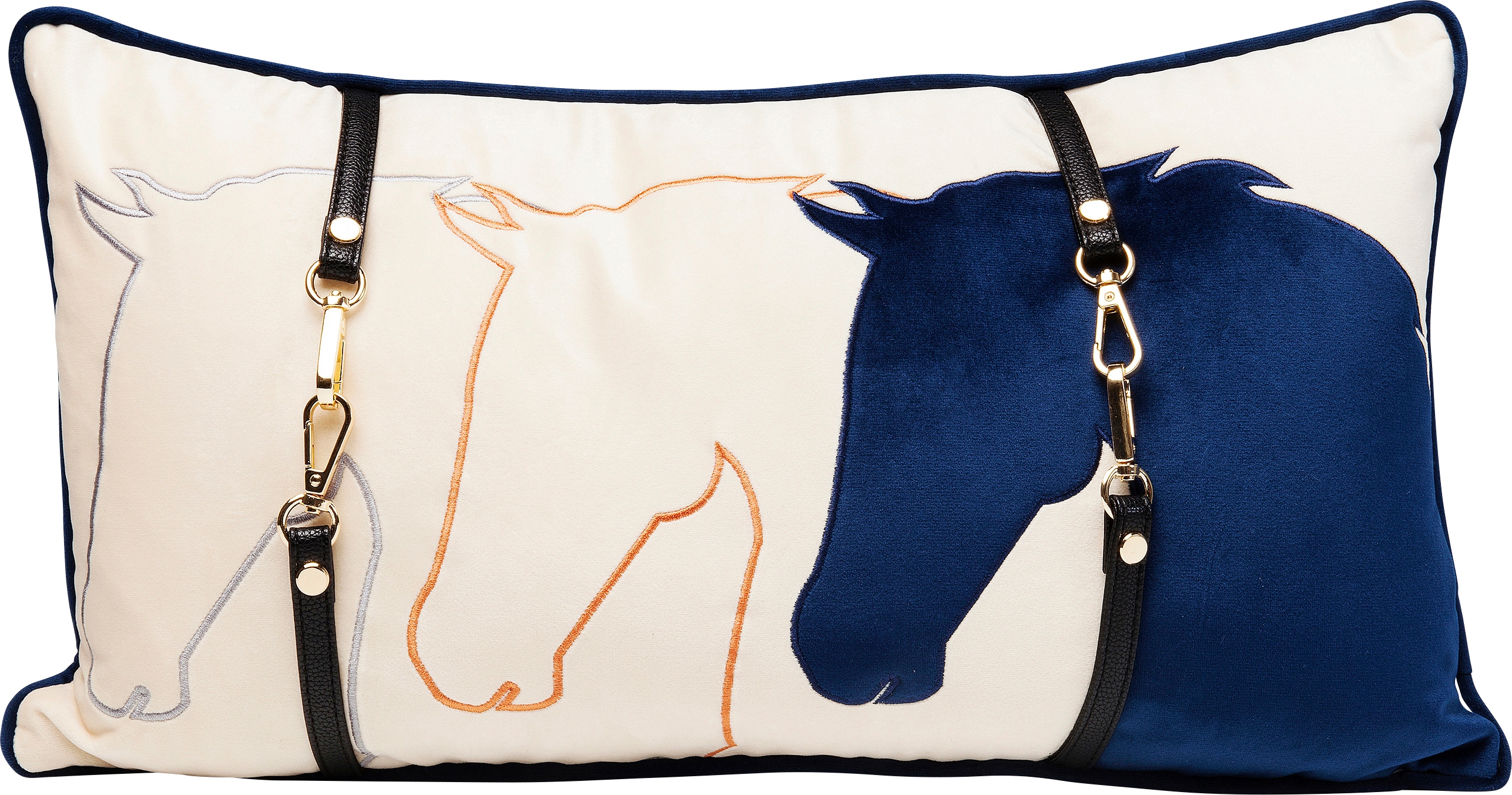 Kare Design Dekokissen "Horsefaces, Kissenhülle mit Füllung, 30x50 cm" stützt Kopf und Nacken angenehm und sorgt für erholsamen Schlaf