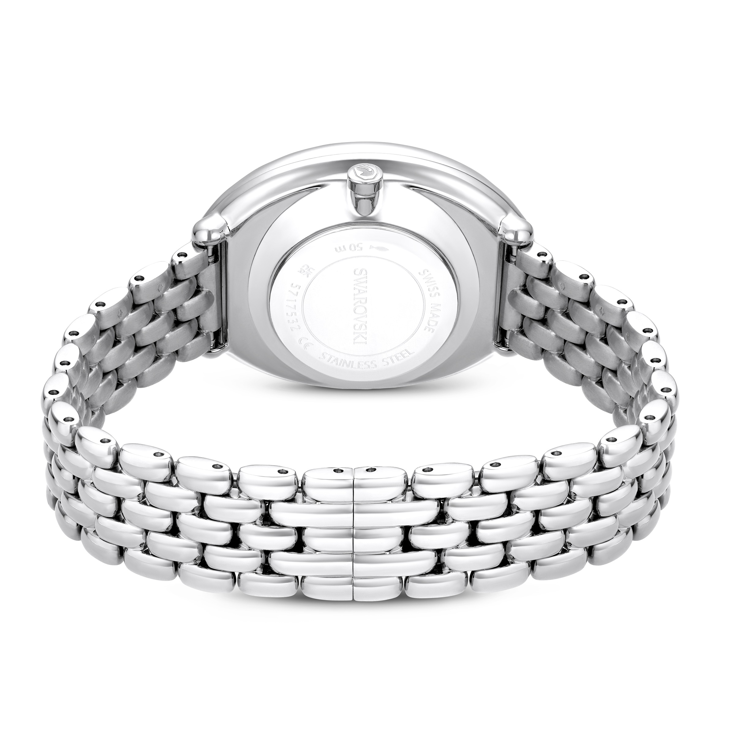 Quarzuhr SWAROVSKI "IMBER OVAL", silber (silberfarben), Armbanduhren, Damen, Quarzuhr, Armbanduhr, Damenuhr, Swiss Made, Edelstahlarmband, analog 3