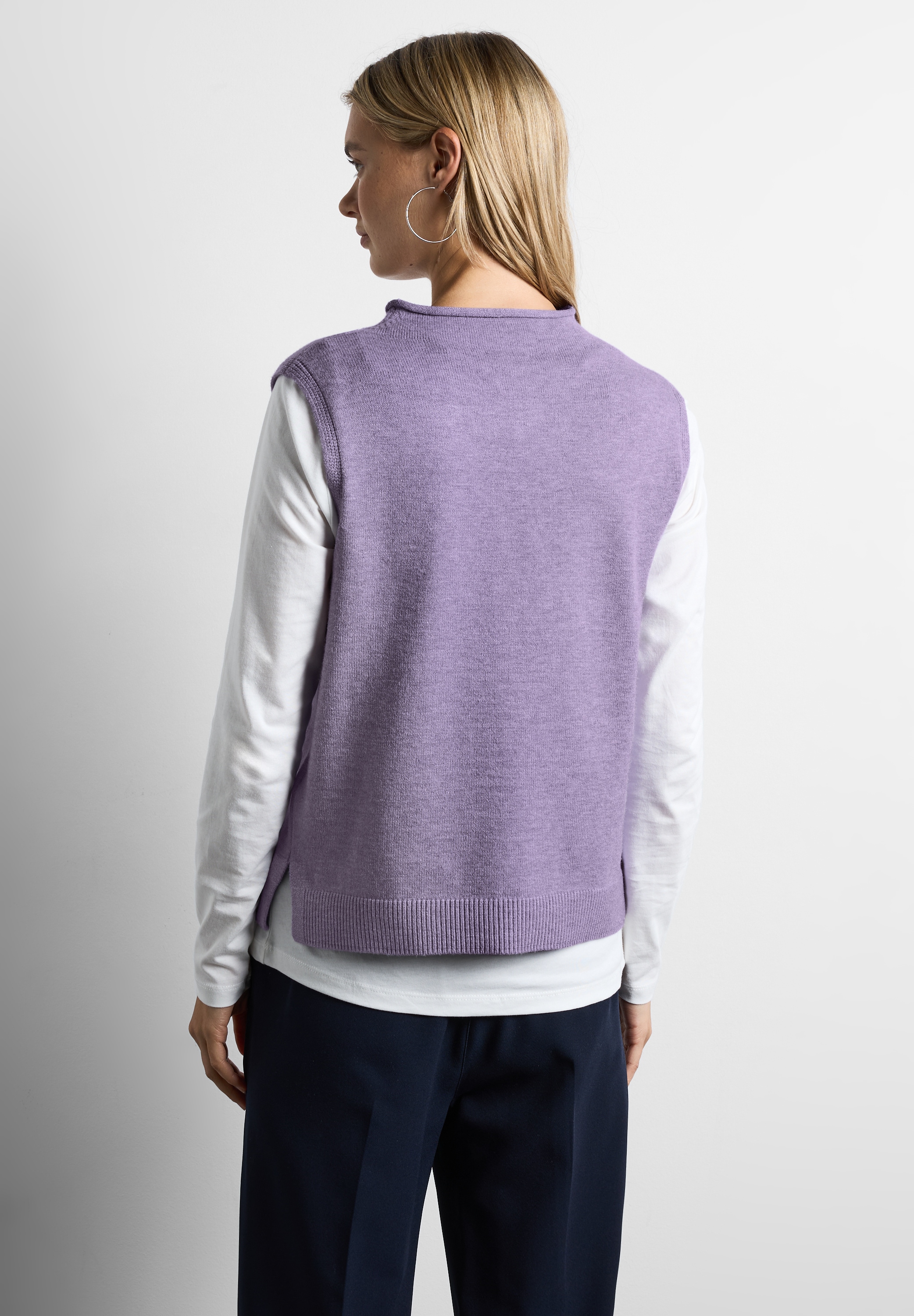 STREET ONE Strickpullover, mit Seitlichen Einschlitzen am Saum