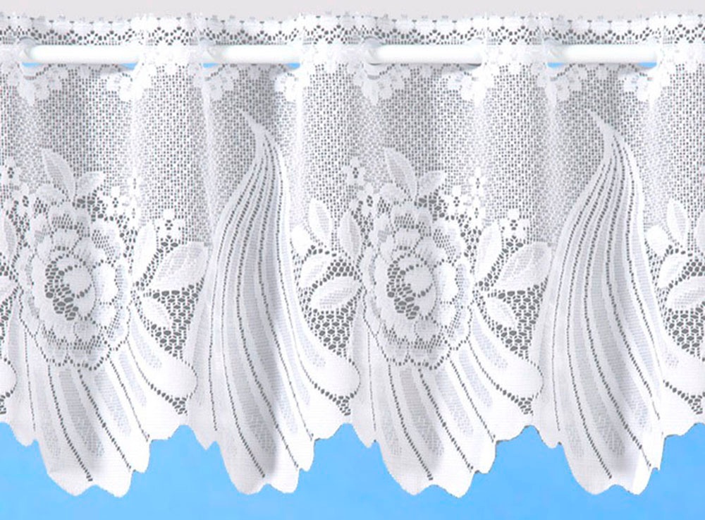 Thumbnail - Weckbrodt Scheibengardine "Savannah", (1 St.), Bistro, Jacquard, Bordüre, Kante, floral, Gardine, Store