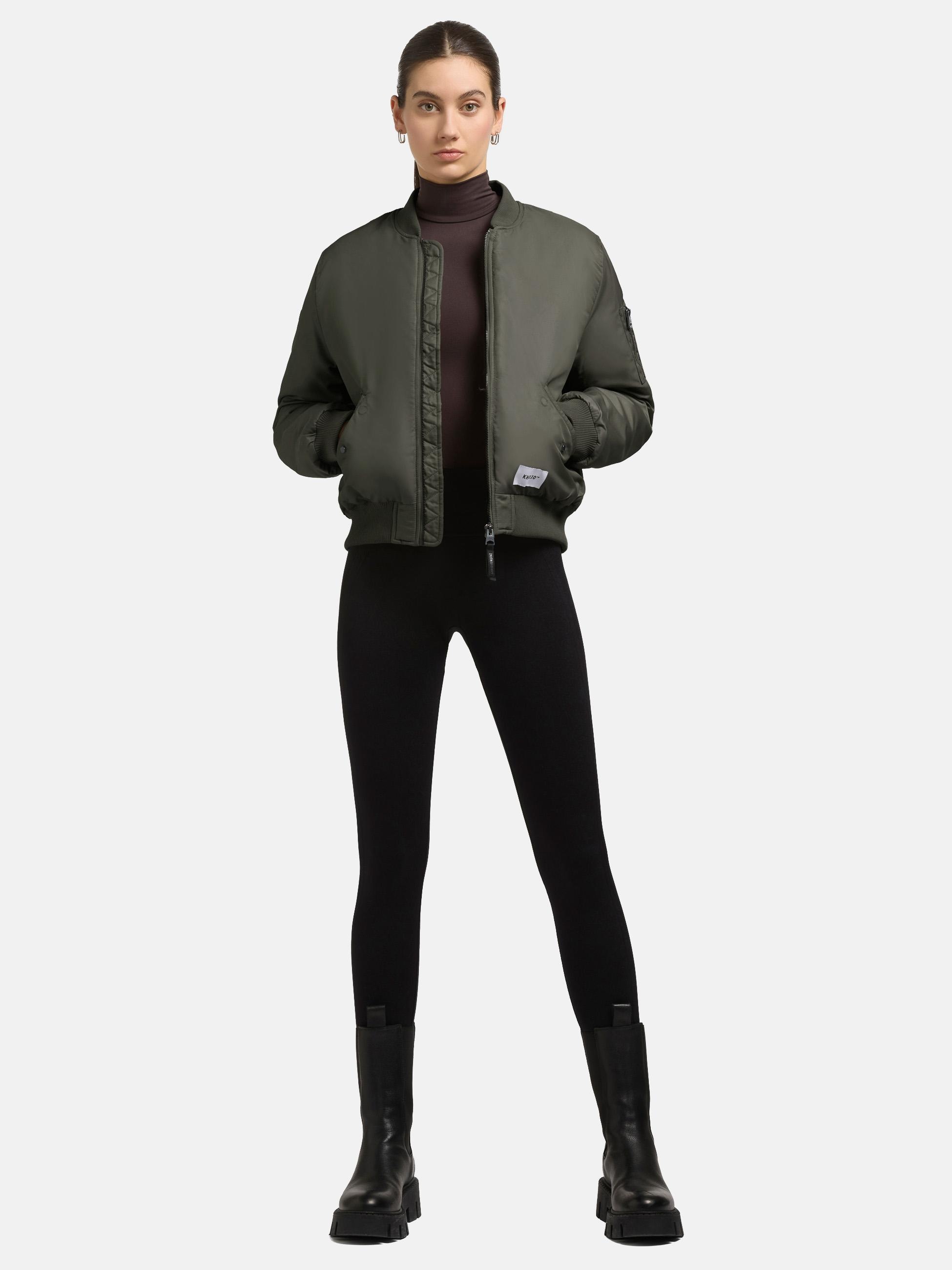 khujo Bomberjacke "Kasia" ohne Kapuze Modische kurze Damen Winterjacke günstig online kaufen