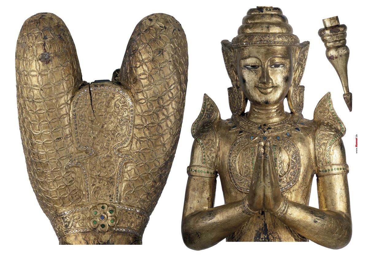 Komar Wandtattoo "Buddha", (3 St.), 100x70 cm (Breite x Höhe), selbstklebendes Wandtattoo