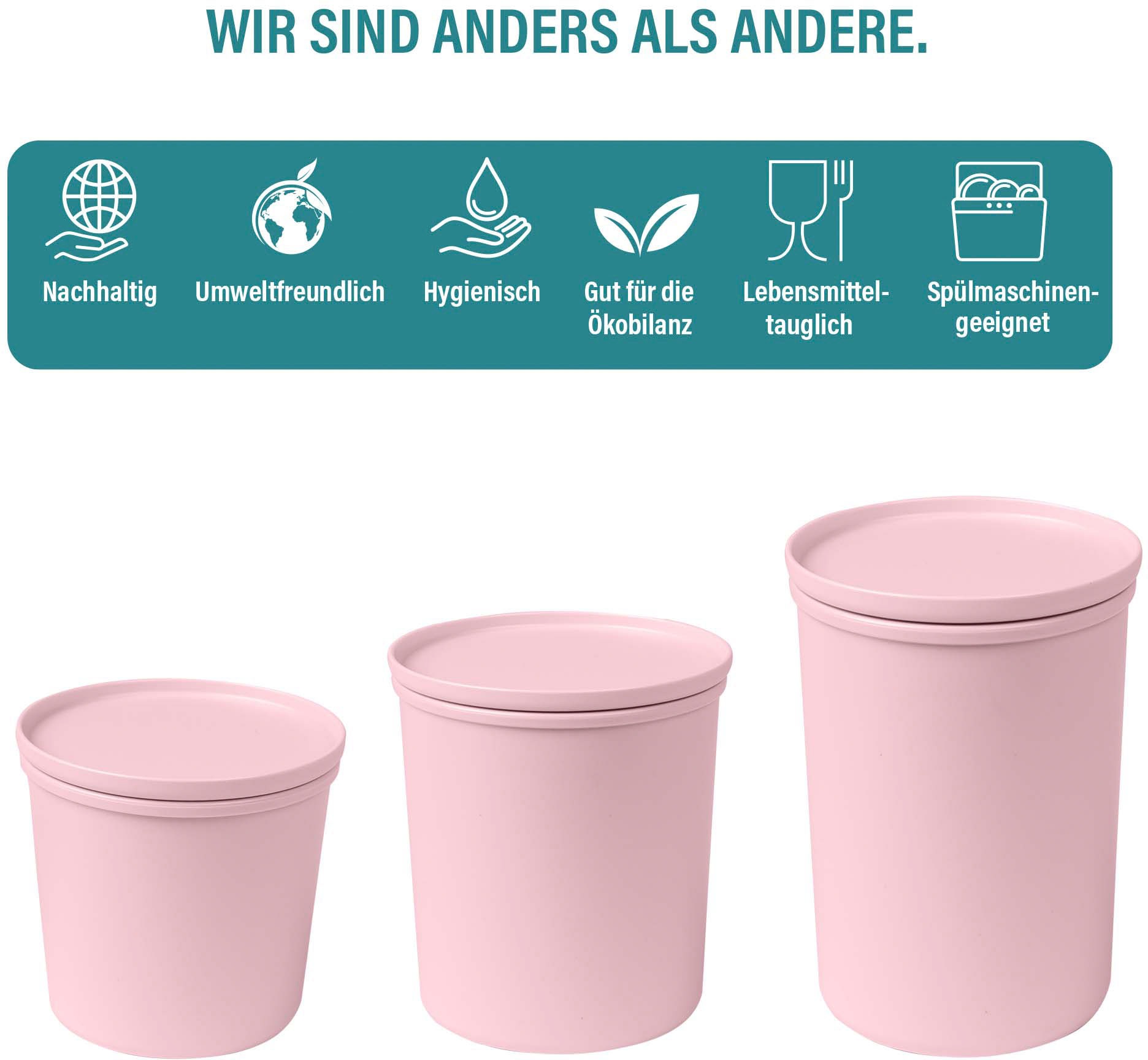 AWAVE® Frischhaltedose »AWAVE«, (Set, 3 tlg.), mit rPET, 500, 800, 1000 ml