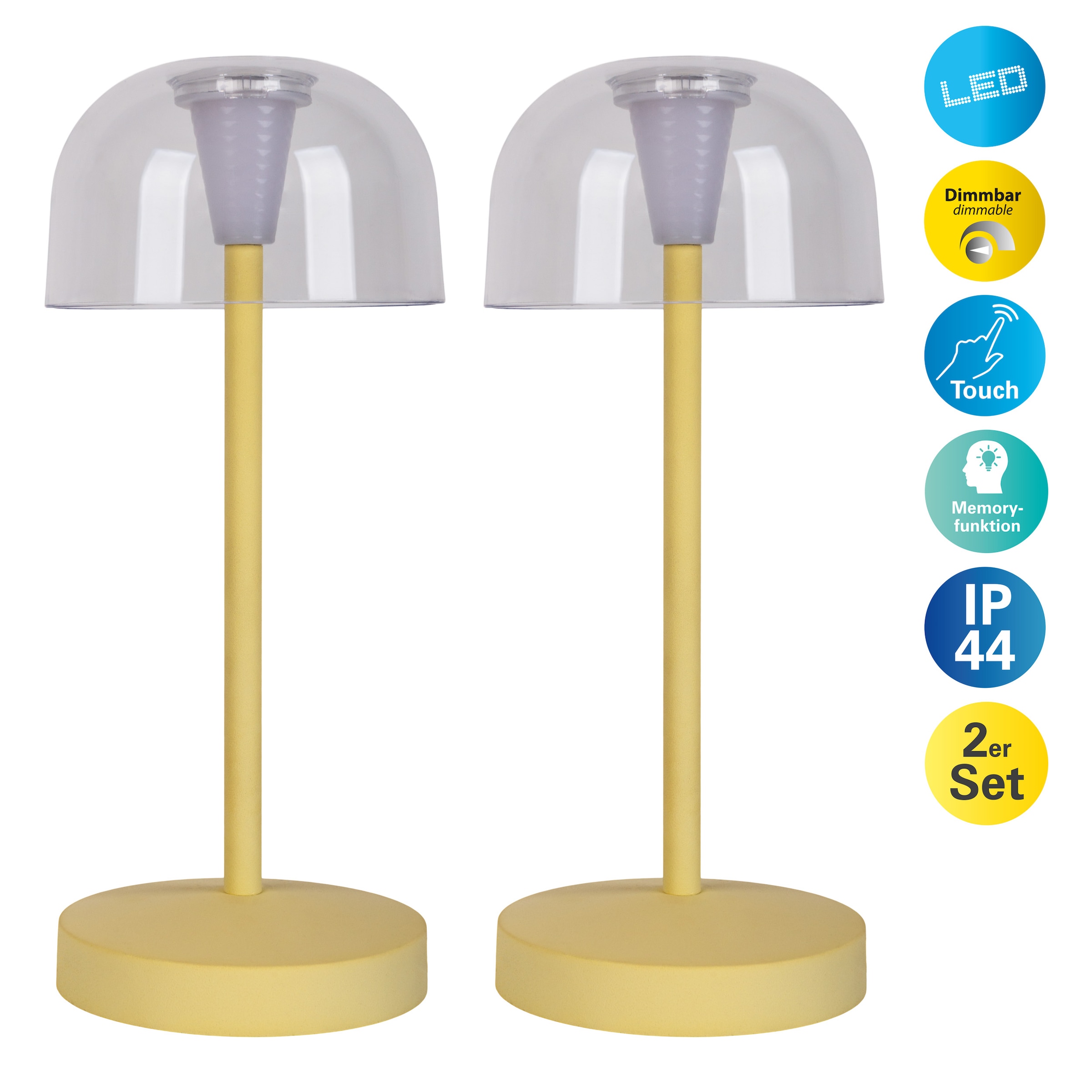 NÄVE Gomba LED Table Lamp Yellow 8cm