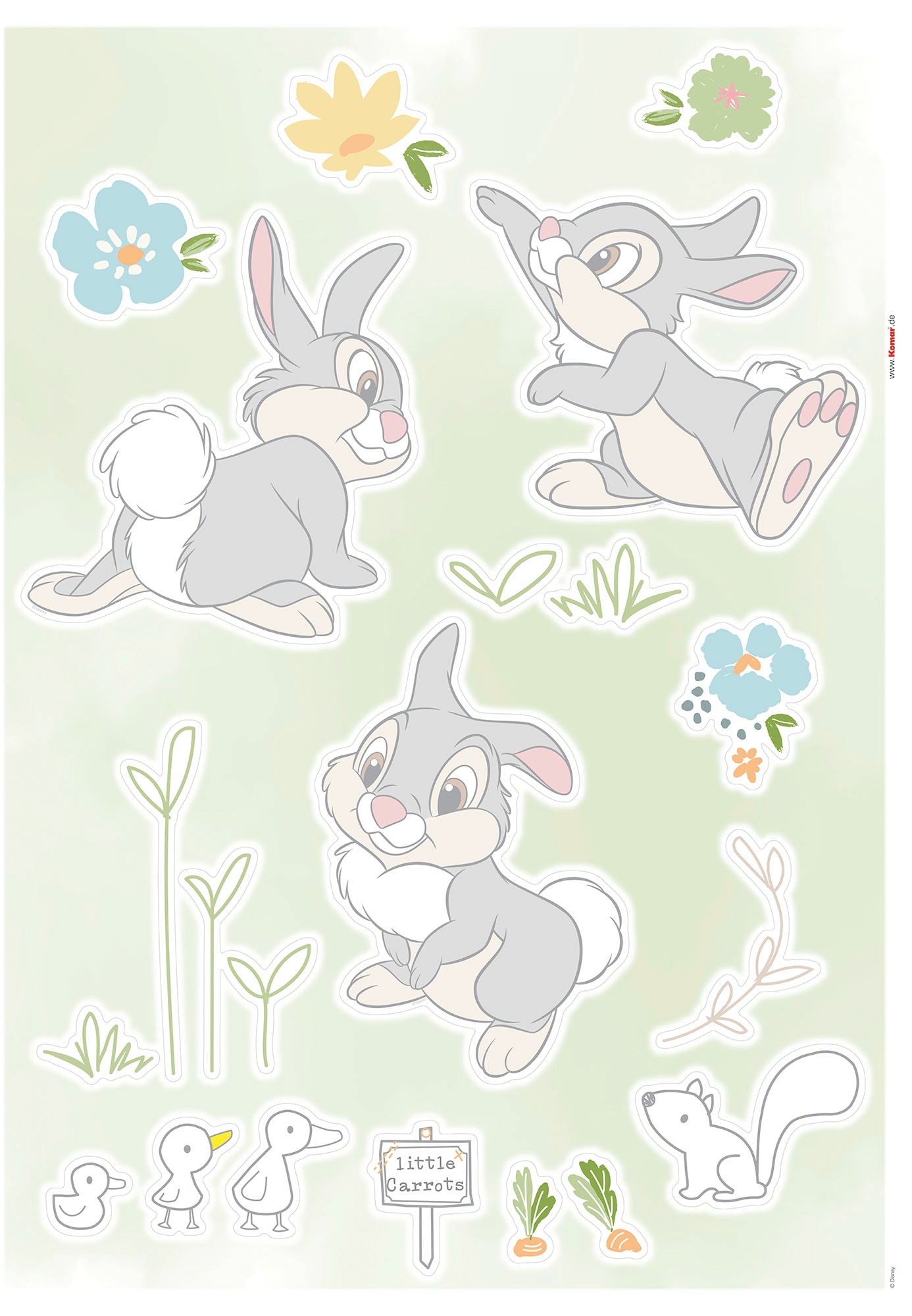 Komar Wandtattoo "Thumper in the Garden - Größe 50 x 70 cm" selbstklebend, Wandsticker, Kinderzimmer