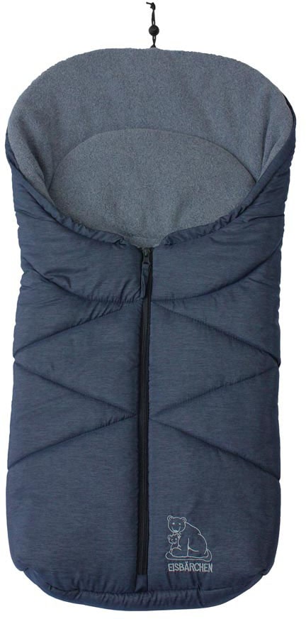 Heitmann Felle Fußsack "Eisbärchen - Kleiner Winterfußsack Fleece", mit Fleecefutter, für Baby-Tragschalen, Kinderwagen 