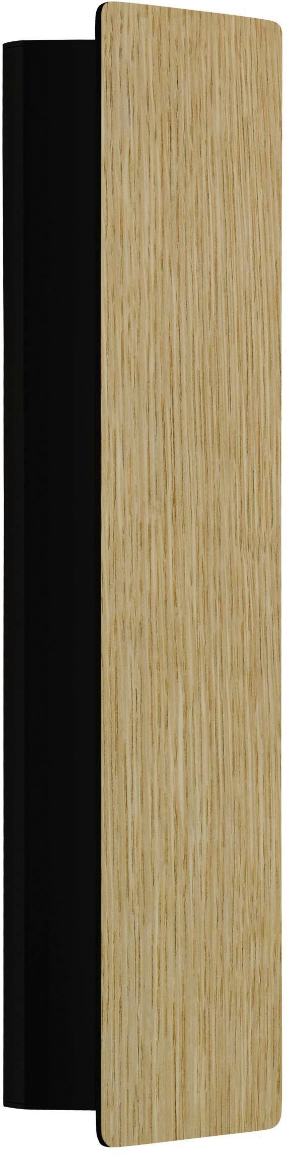 EGLO Wandleuchte "Zubialde Wandlampe, rechteckig, innen, Eiche, Flurlampe, Holz, Metall", 1, H: 8cm, 1 Stk., beige, Kinderzimmer, Leuchten,