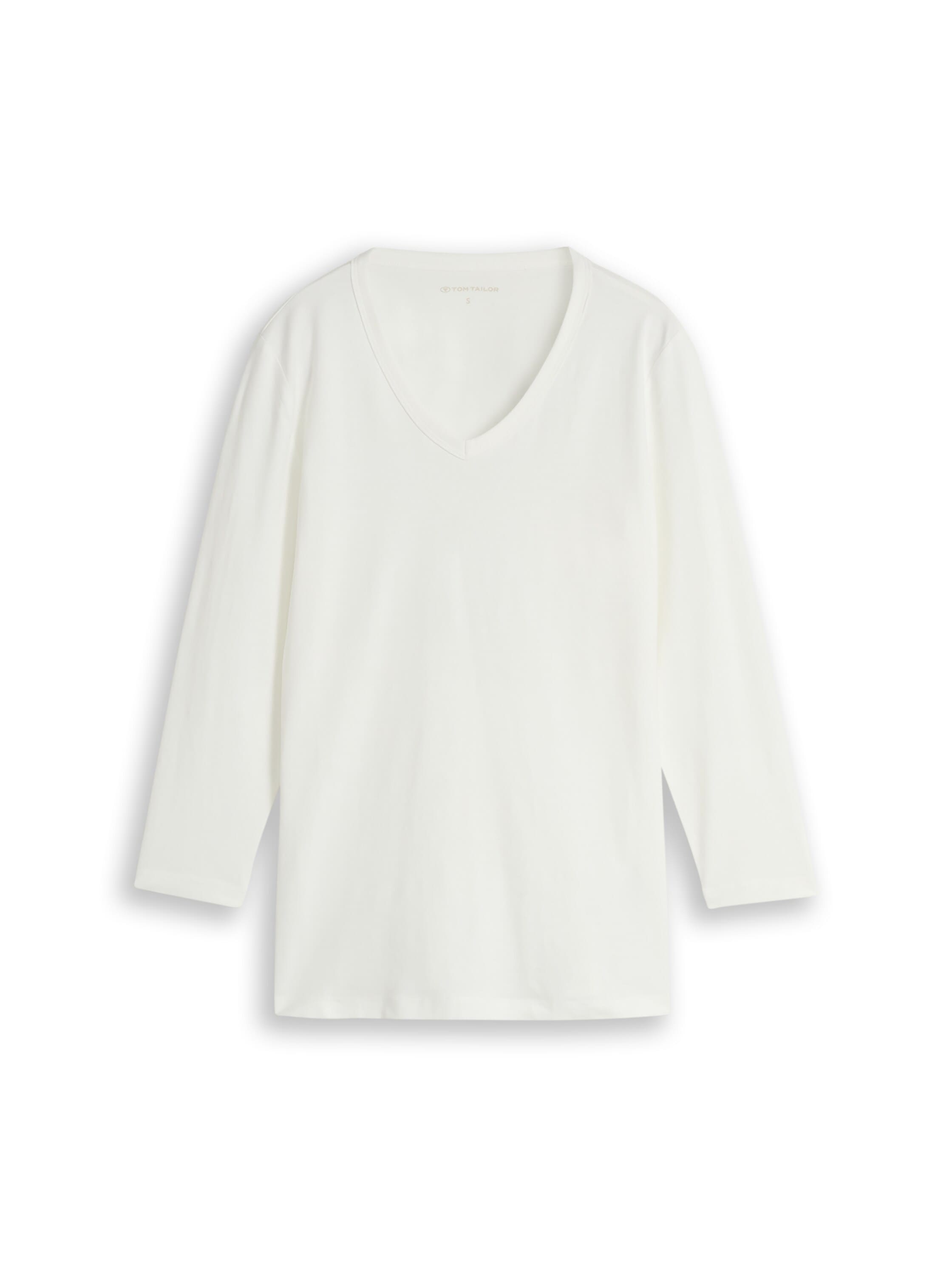 TOM TAILOR Langarmshirt »Regular« mit V-Ausschnitt