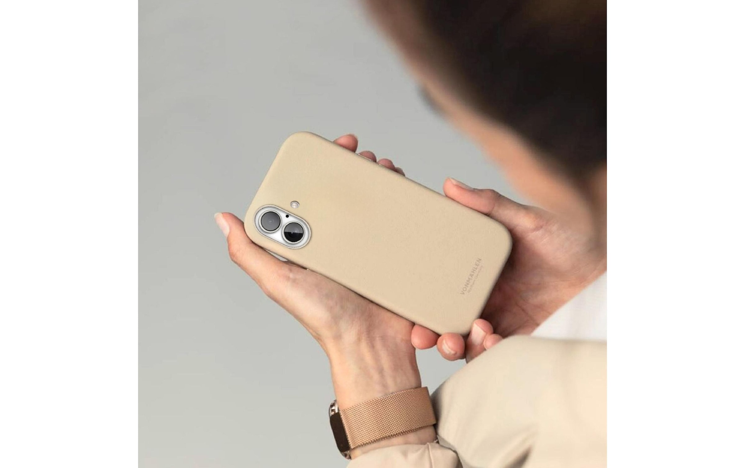 VONMÄHLEN Backcover »Like Leather iPhone 16« iPhone 16
