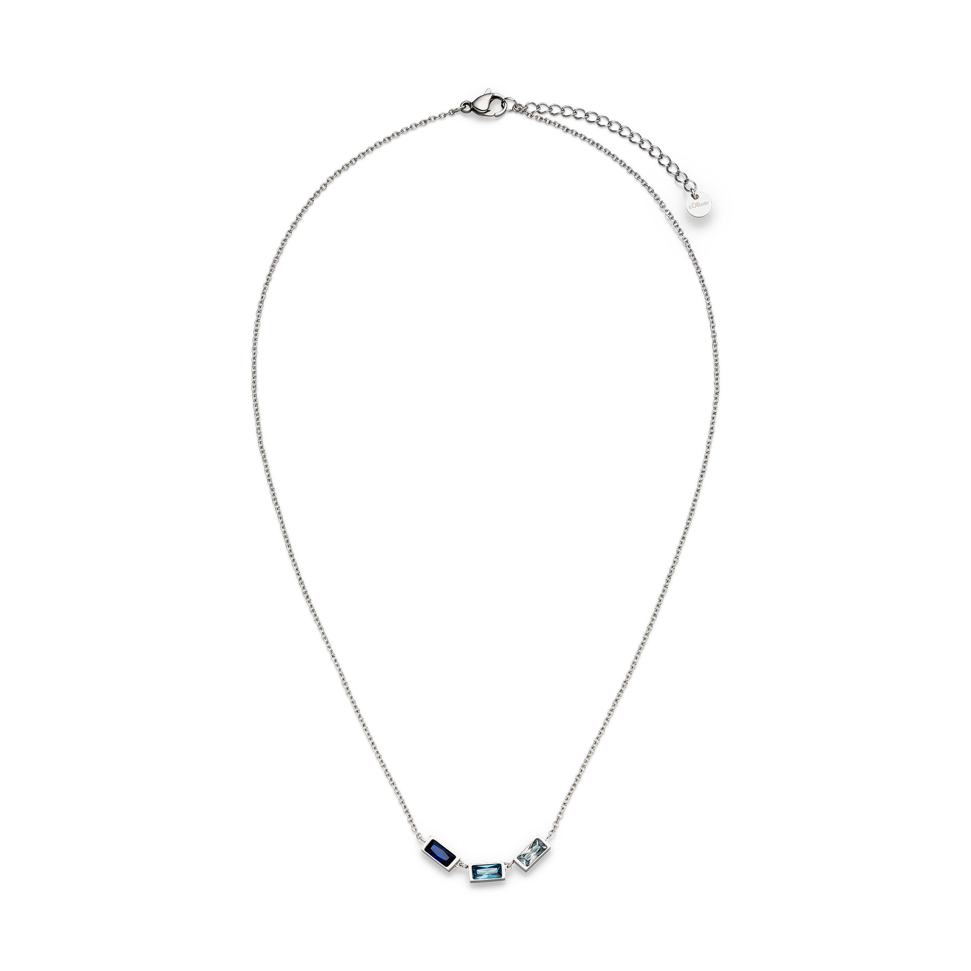 s.Oliver Kette mit Anhänger »Schmuck Geschenk Edelstahl Halskette The Color Harmony« mit Zirkonia (synth.)