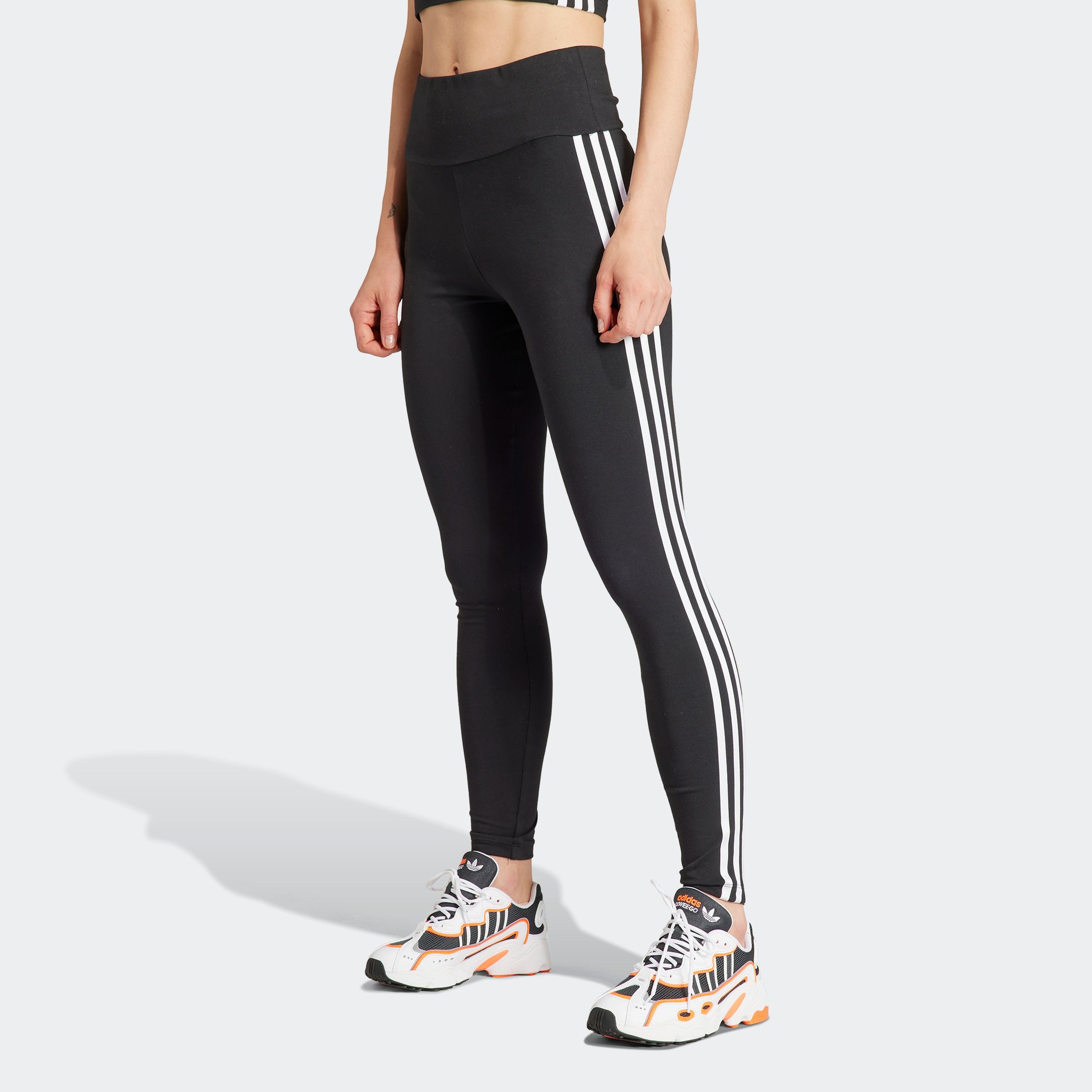 adidas Originals Leggings "3 S LEGGINGS" mit sportlichem Style, aus weichem Baumwollmix, mit Elasthan-Anteil