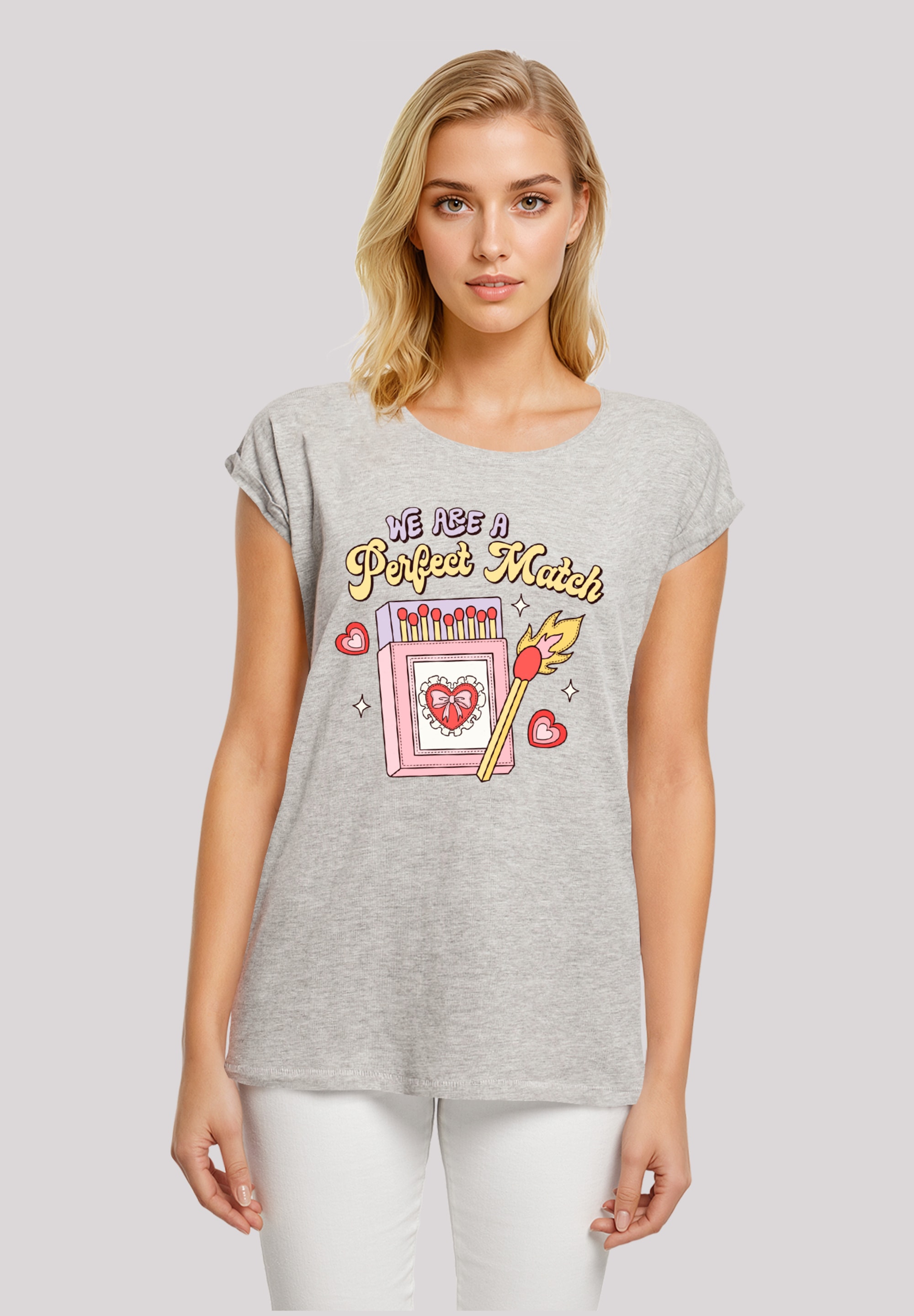 F4NT4STIC T-Shirt "We Are A Perfect Match Love", Premium Qualität günstig online kaufen