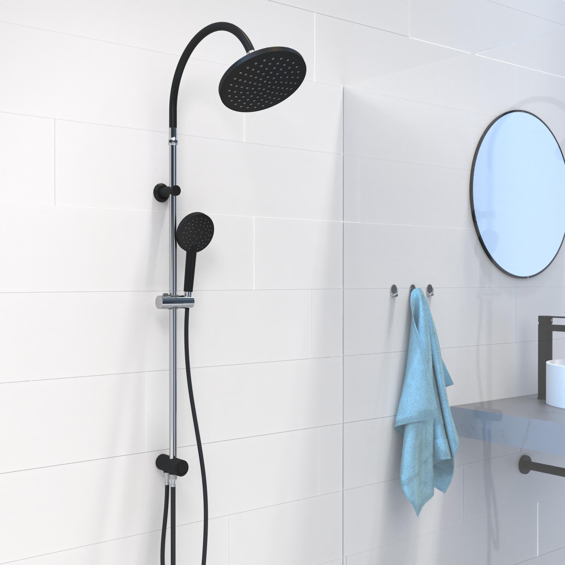 Schütte Duschsystem »MATAO RAIN«, Regendusche ohne Armatur, Handbrause mit 3 Funktionen