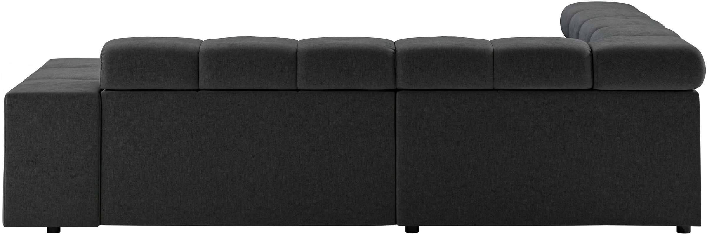 INOSIGN Ecksofa »Ancona, incl. Kopfteilverstellung + 3 Zierkissen, L-Form, bequem«, wahlweise motorische Sitztiefenverstellung, B/T(H: 249/215/70 cm