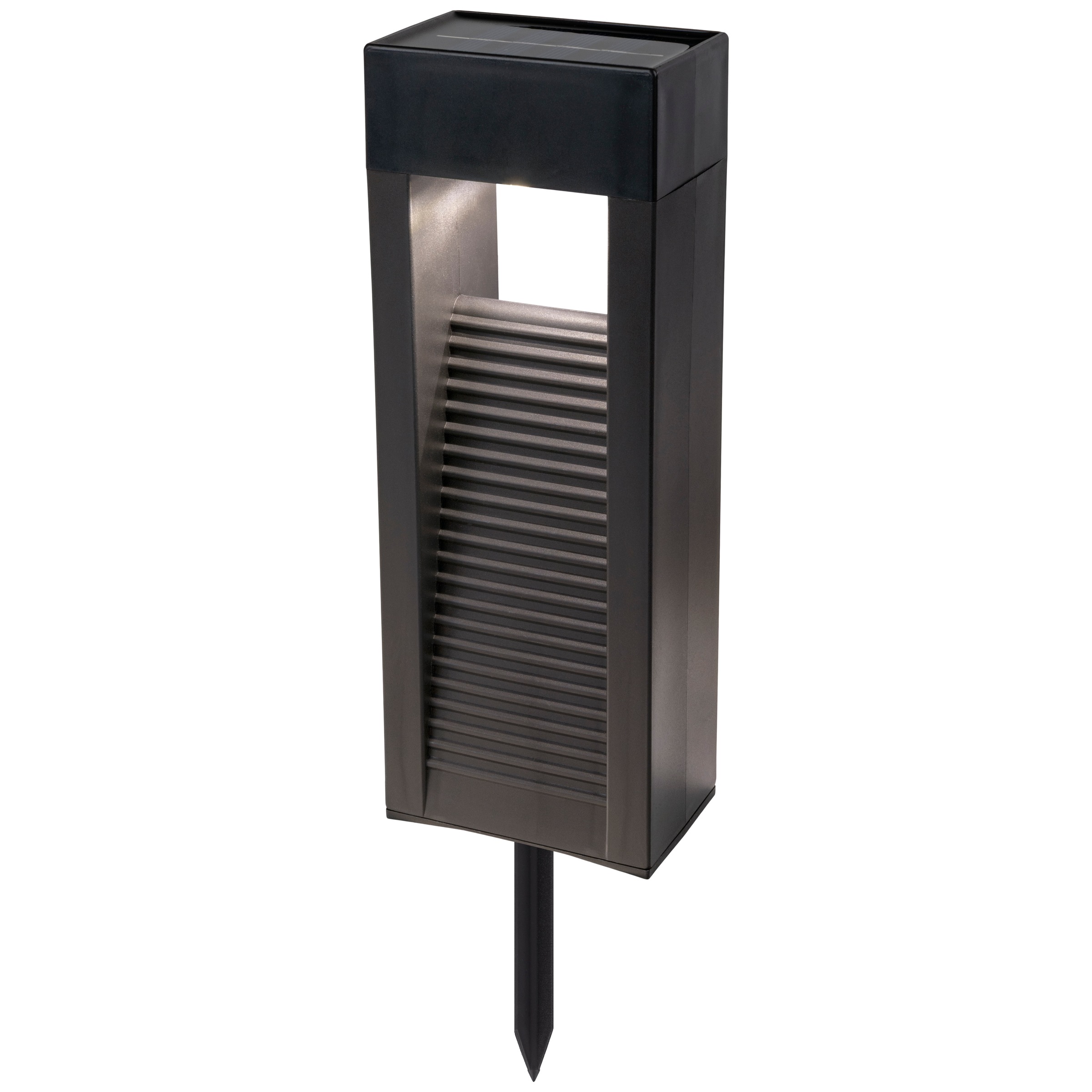 näve LED Solarleuchte »Pulheim« LED-Modul 1 Stk. Warmweiß 4er-Set Dekoleuchten inkl. Erdspieß, schwarz, LED warmweiß, H: 22,3cm