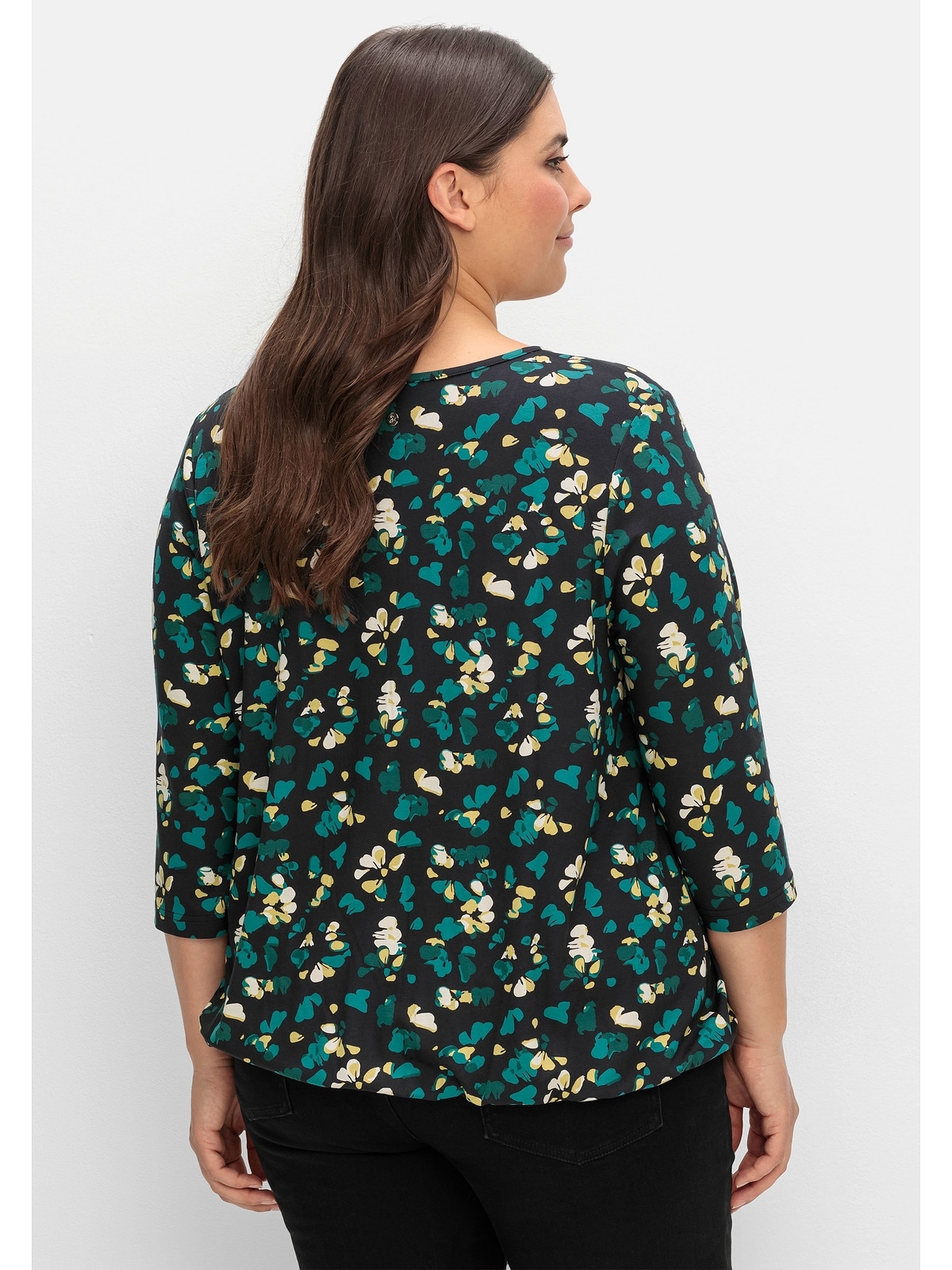 Sheego 3/4-Arm-Shirt »Große Größen«, mit floralem Alloverdruck