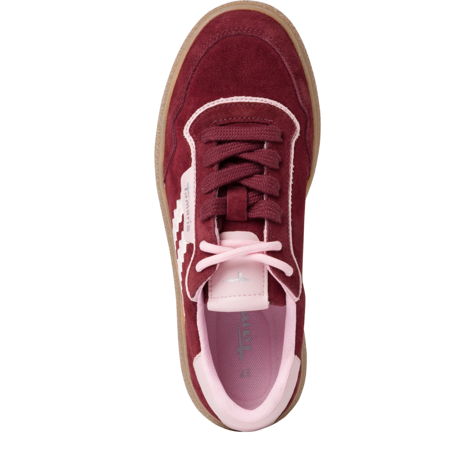 Tamaris Plateausneaker, Freizeitschuh, Halbschuh, Schnürschuh mit Kontrastbesatz