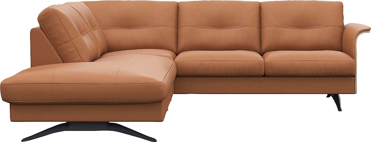 FLEXLUX Ecksofa "Glow, super bequem durch hochwertigem Sitzaufbau mit Feder günstig online kaufen