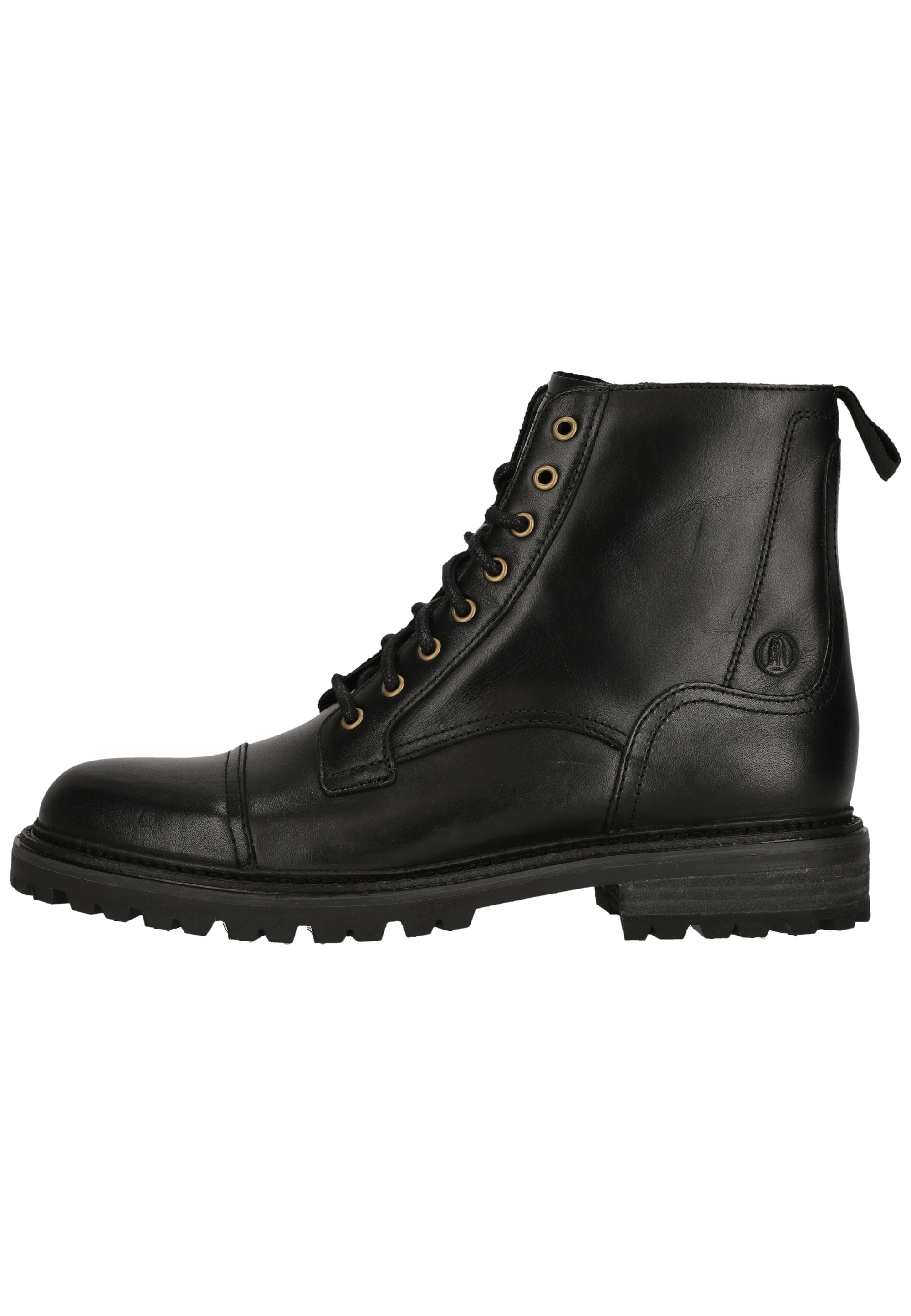 Clarks Stiefelette »Clarkridge Hi Black Leather«  mit akzentuierenden Details