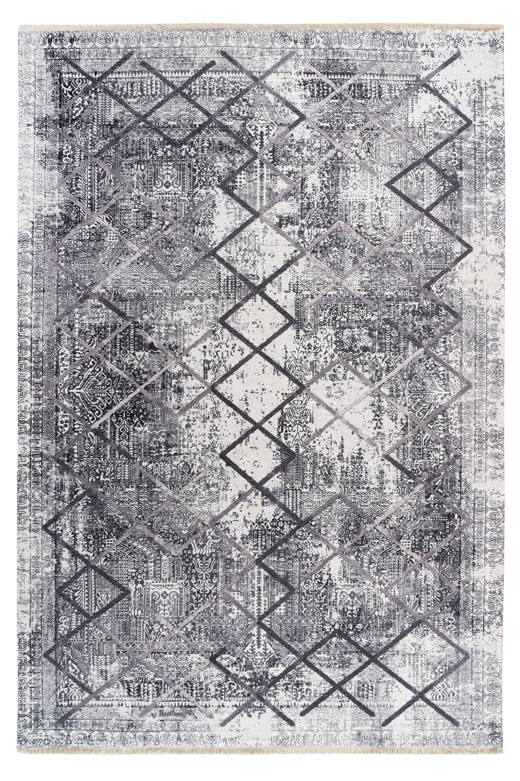 Teppich KAYOOM, B:200cm H:6mm L:290cmgrau, Polyester, Teppiche, "Torent 643", Kurzflor