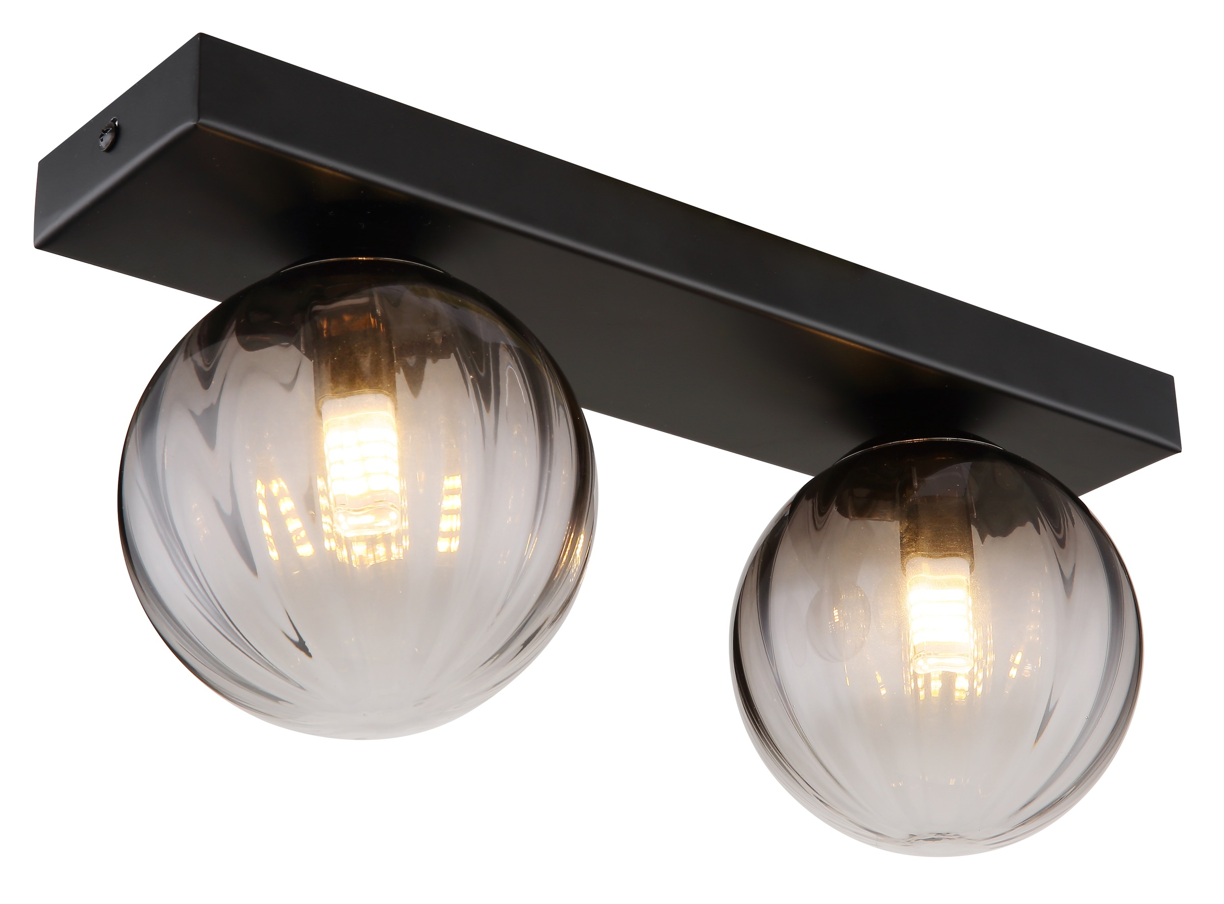 GLOBO LIGHTING Wandleuchte »DALLERTA«, Leuchtmittel G9 | ohne Leuchtmittel, Wandlampe/Metall/Glas rauchfarben/Wohnzimmer/Flur/rund/klar verlaufend