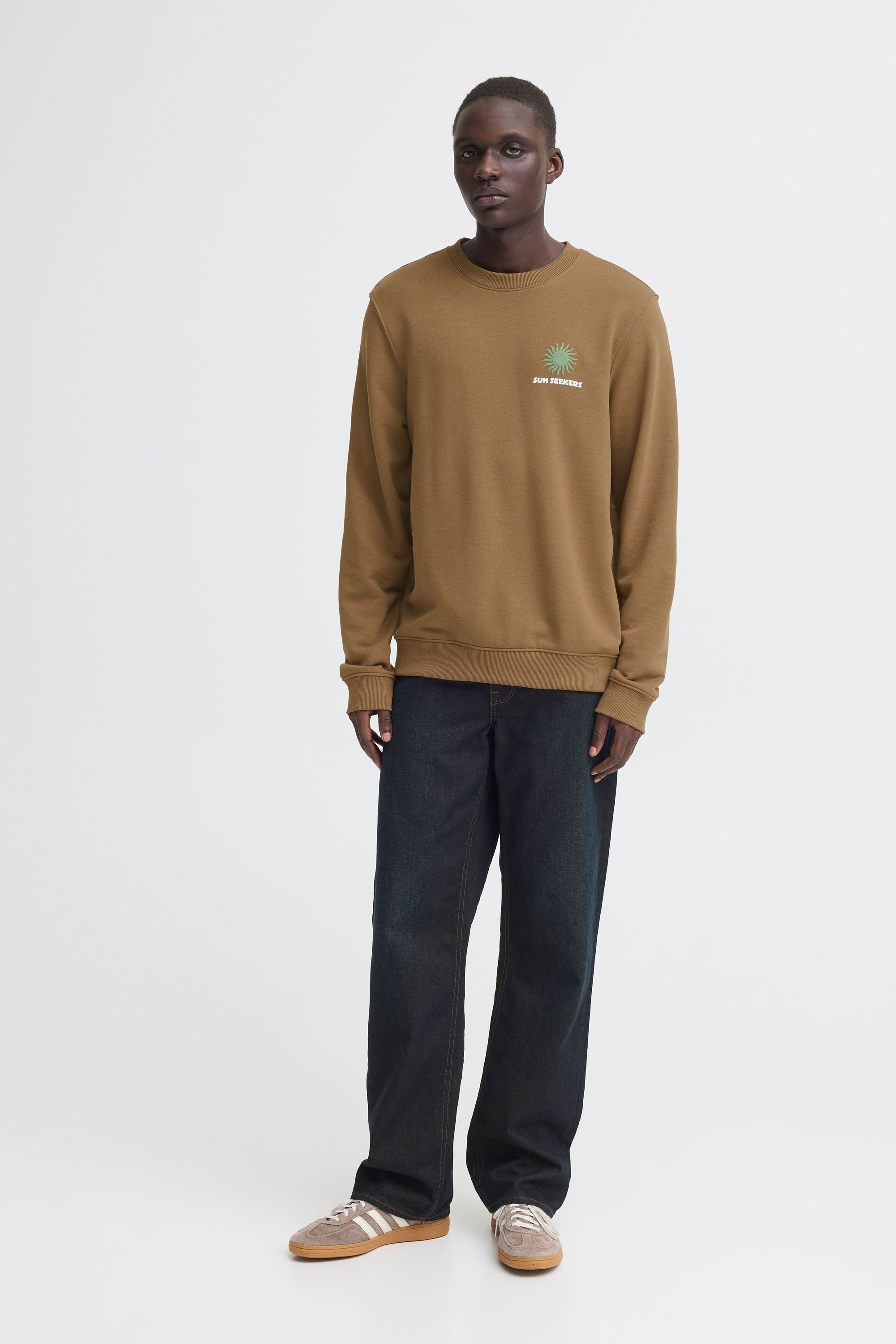 Blend Rundhalspullover »BHKonsta« Moderner Sweatpullover mit dezentem Print