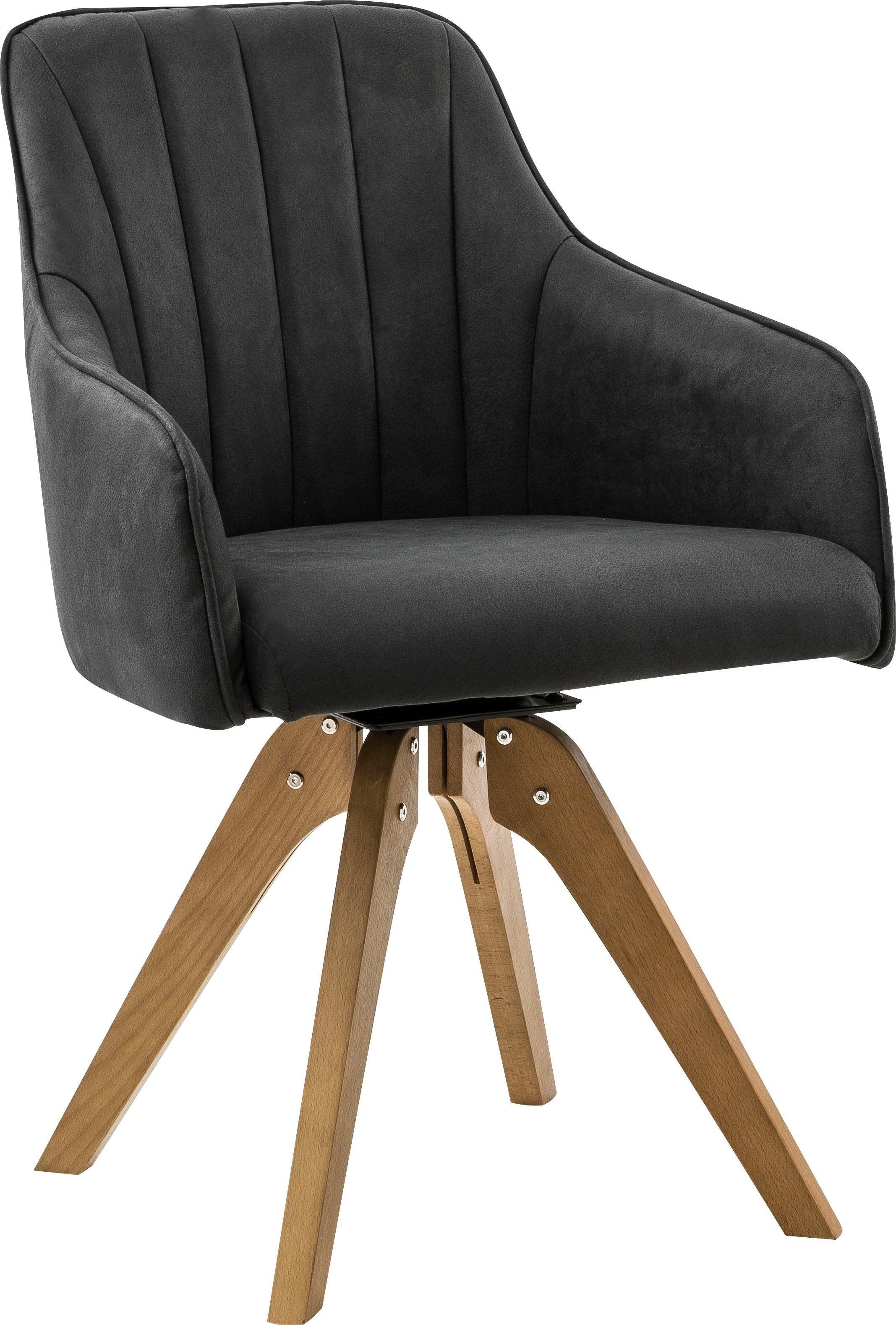 Home affaire Drehstuhl "Formentor", (Set), 2 St., Microfaser, mit Rückenste günstig online kaufen