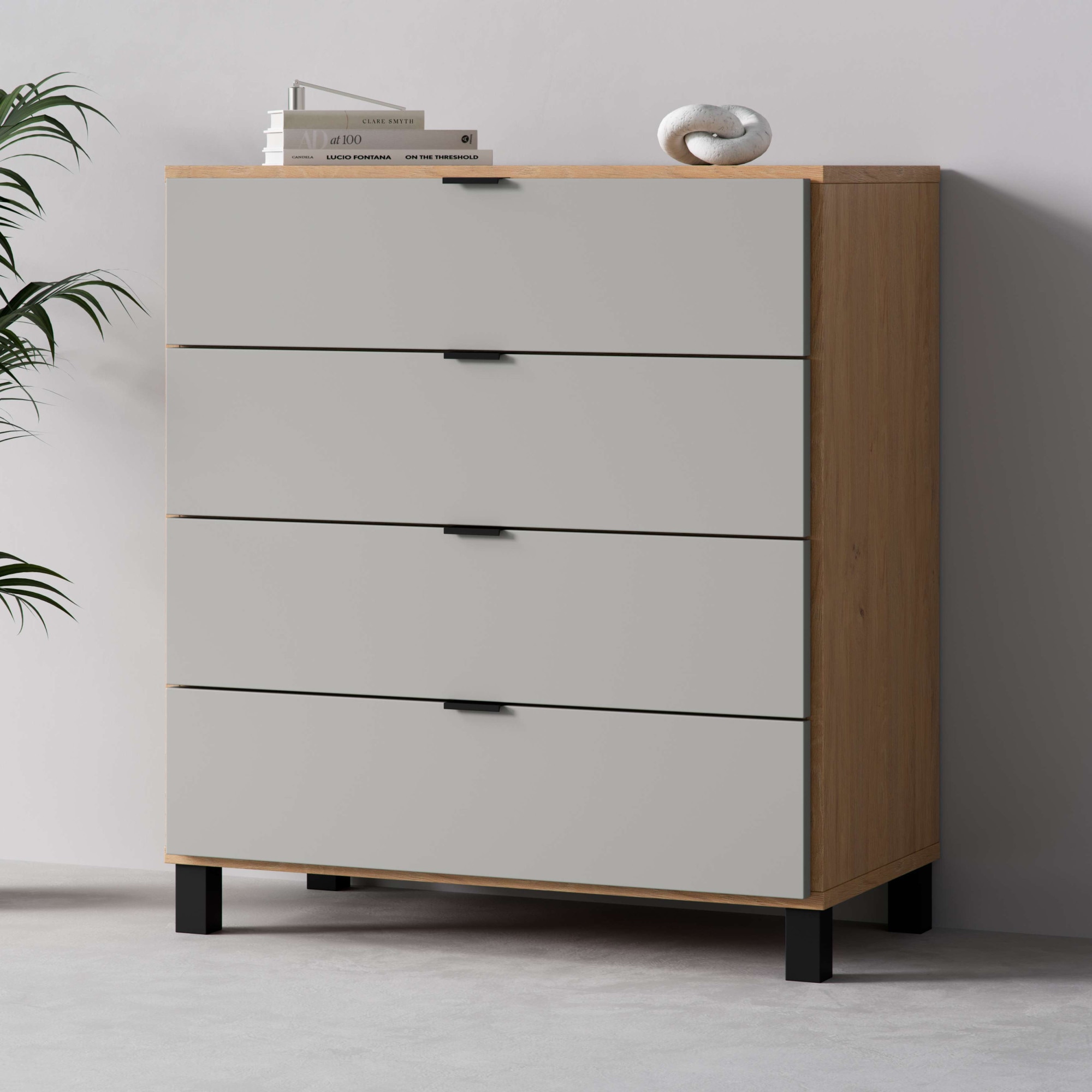 VOX Kommode "SIMPLE Sideboard mit 4 Schubladen, Maße B/T/H: 90/47/94,5 cm", günstig online kaufen