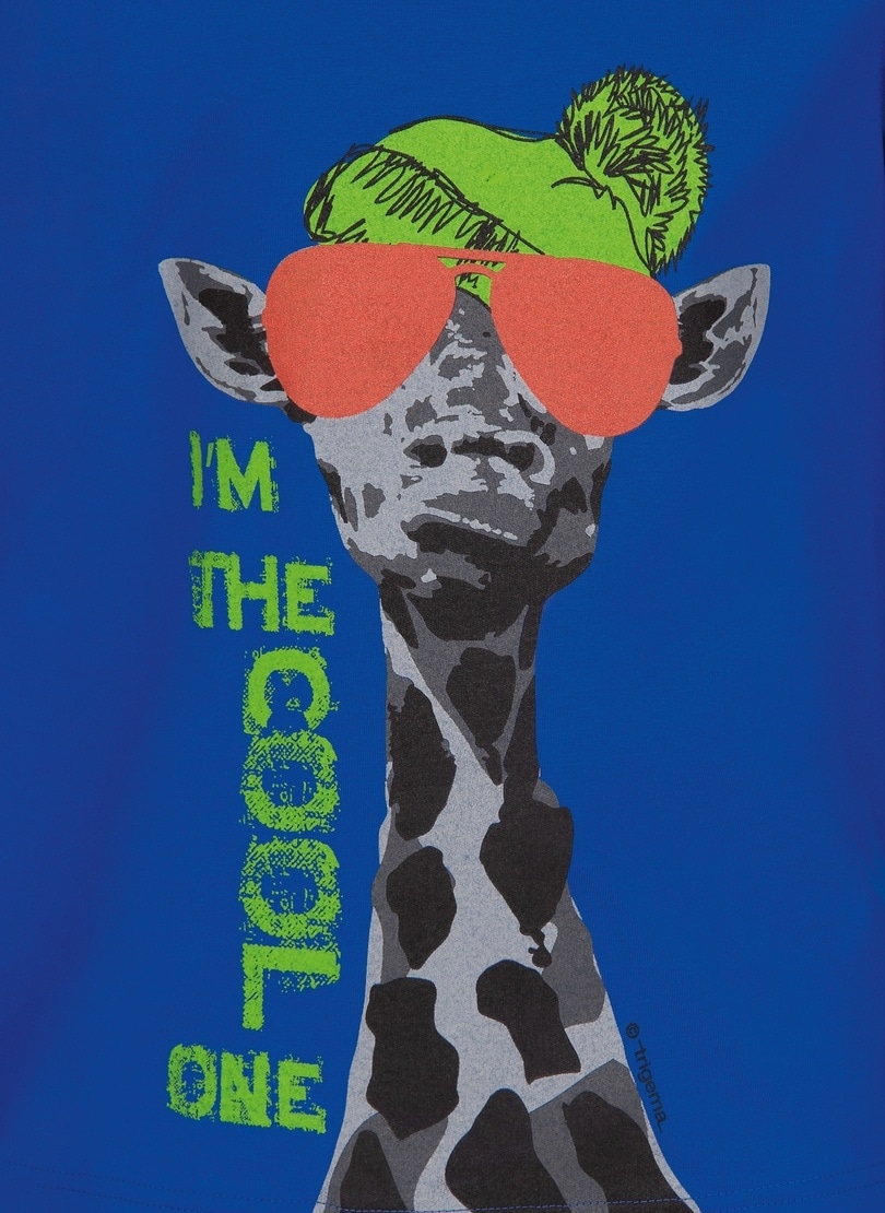 Trigema T-Shirt »TRIGEMA Lässiges T-Shirt mit Giraffen-Motiv«
