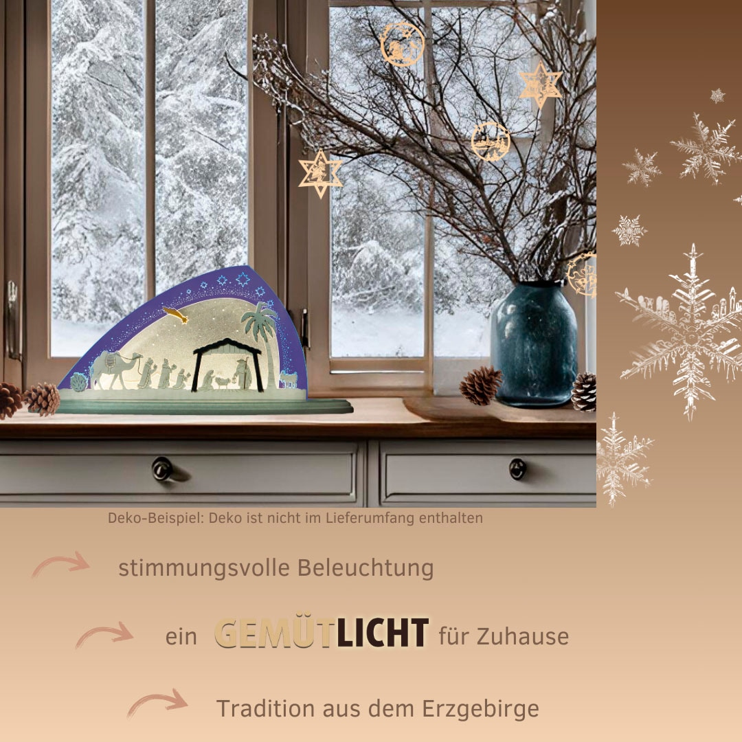 Weigla Lichterbogen »Christi Geburt, Weihnachtsdeko«, in 3D Optik