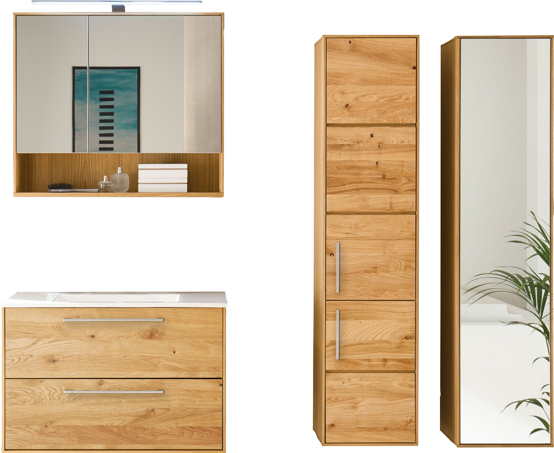 BASIC by Balculina Badmöbel-Set "Yukon" 4 Stk. tlg. günstig online kaufen