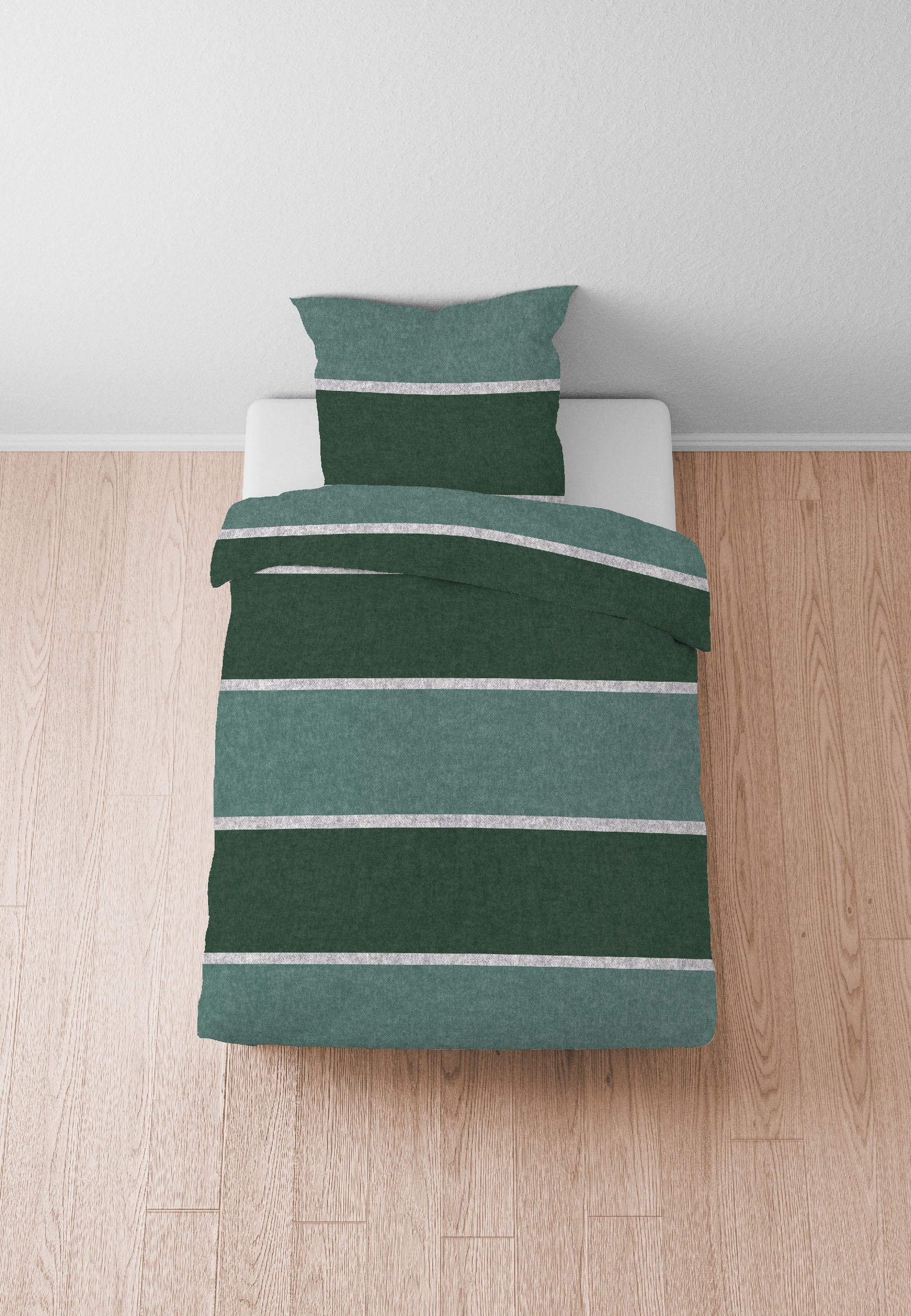 Biberna Bettwäsche »Jonas« 2 Stk. kuschelig warm, weich, pflegeleicht, 100% Baumwolle, made in Germany