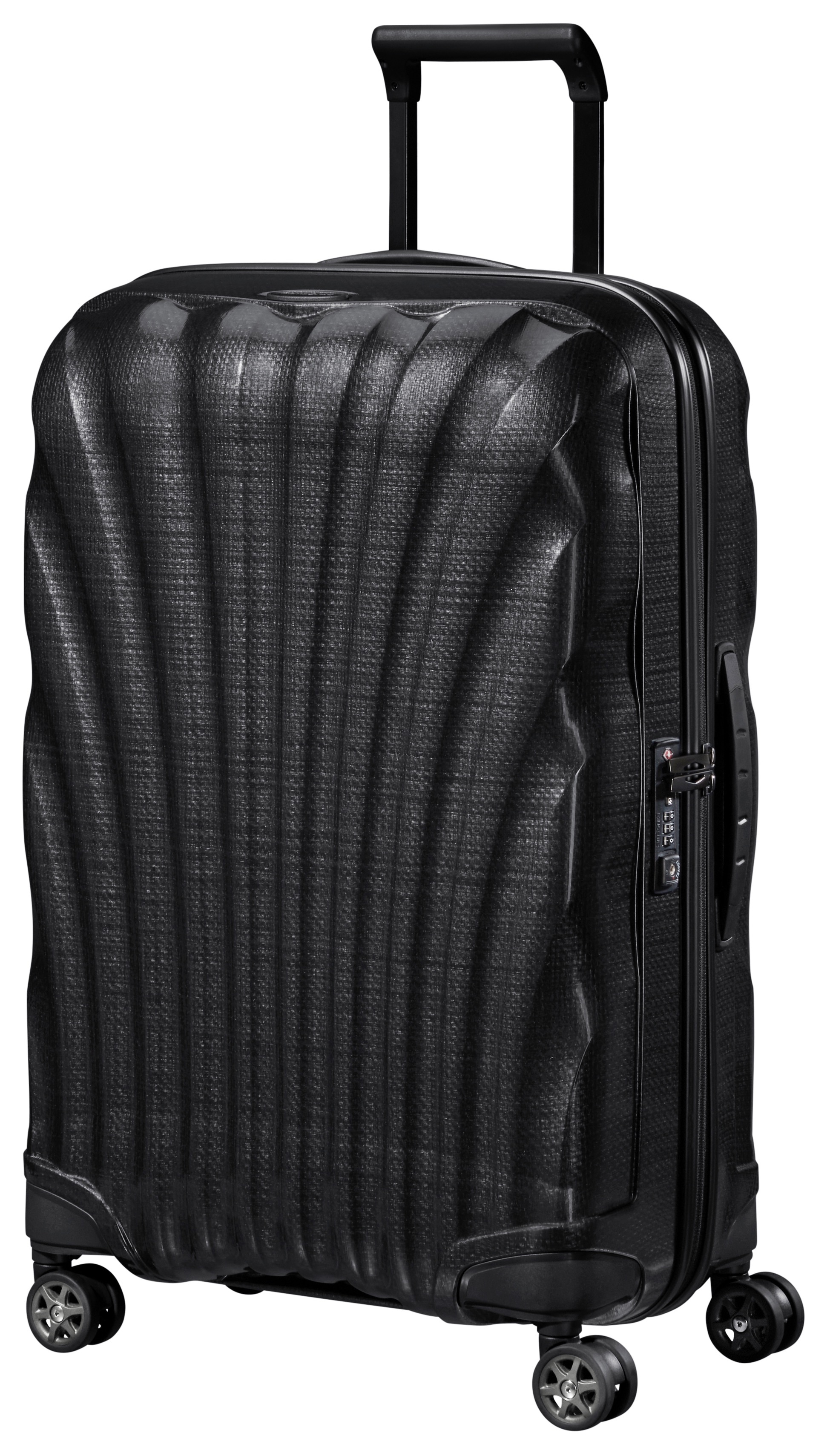 Samsonite Schwarz Hartschalen-Trolley "C-Lite Verschiedene Größen Und Farben" 68 L 4 Rollen Mit Arretierbarem Und Versenkbarem Druckknopf-Trolleysystem von Baur