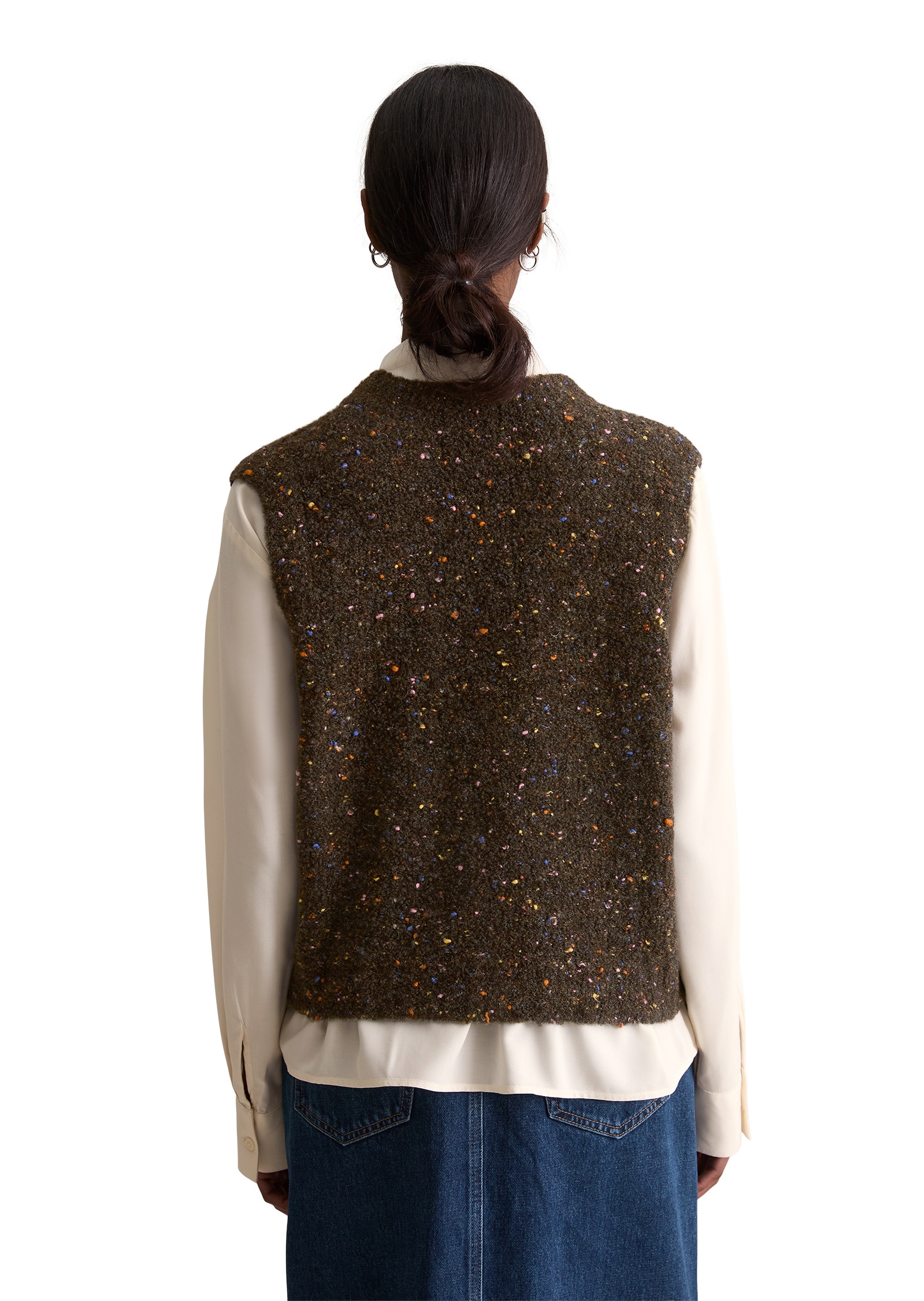 Marc O'Polo DENIM Strickweste »aus Schurwolle-Viskose-Mix«