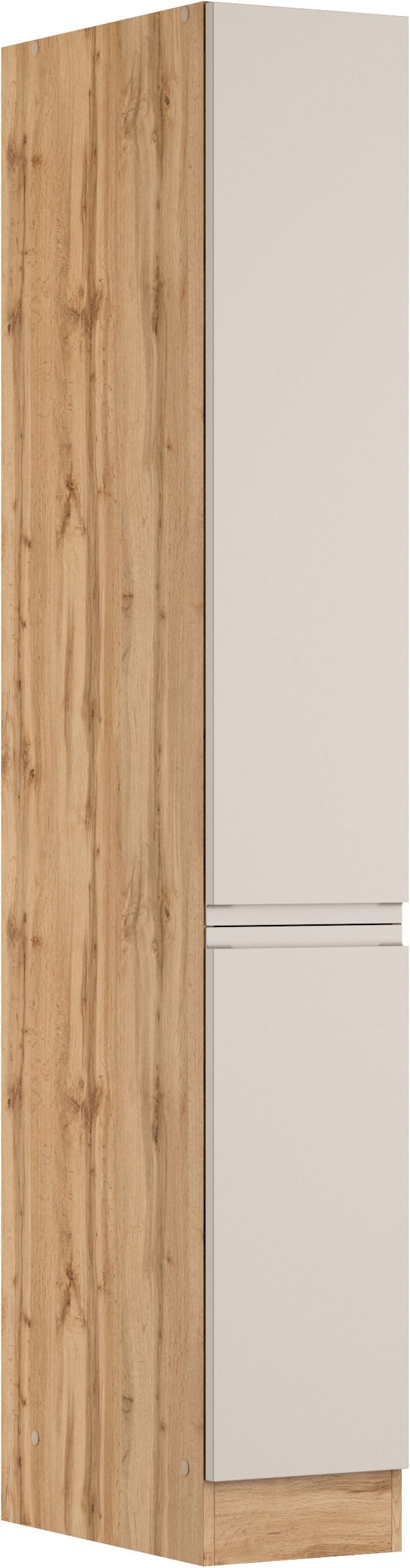 KOCHSTATION Apothekerschrank "KS-Virginia,neu in verbesserter Ausführung" Stauraum, Softclose, Breite 30 cm, Höhe 200 cm, 2 Auszüge, Soft-Close-Funktion