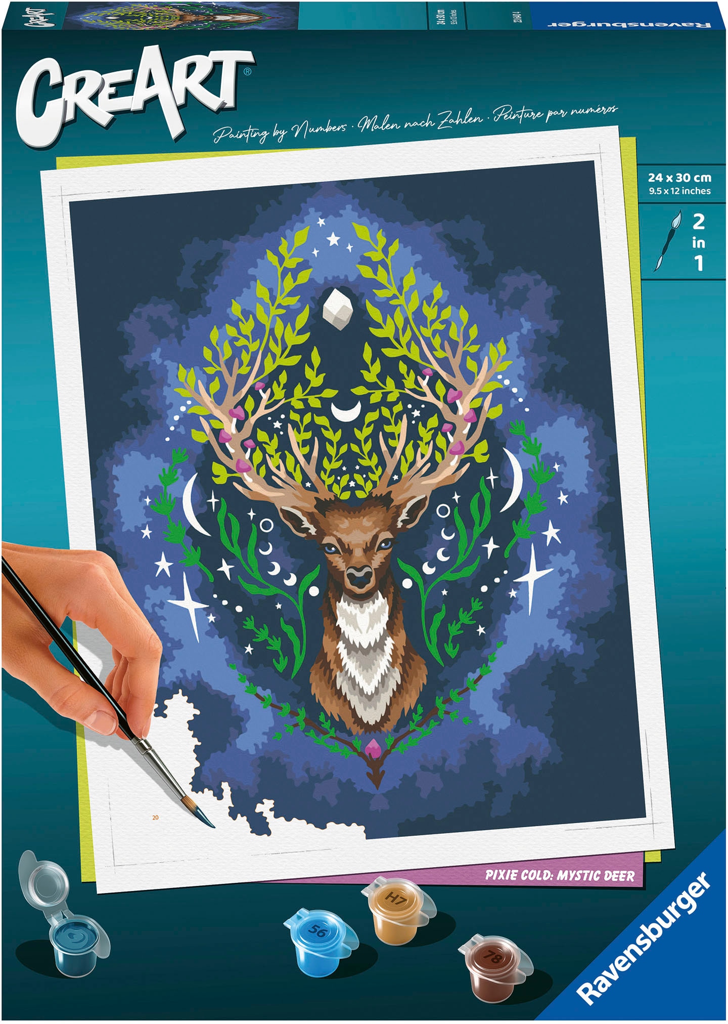 Ravensburger Malen nach Zahlen »CreArt, Pixie Cold: Mystic Deer«, Made in  Europe; FSC® - schützt Wald - weltweit