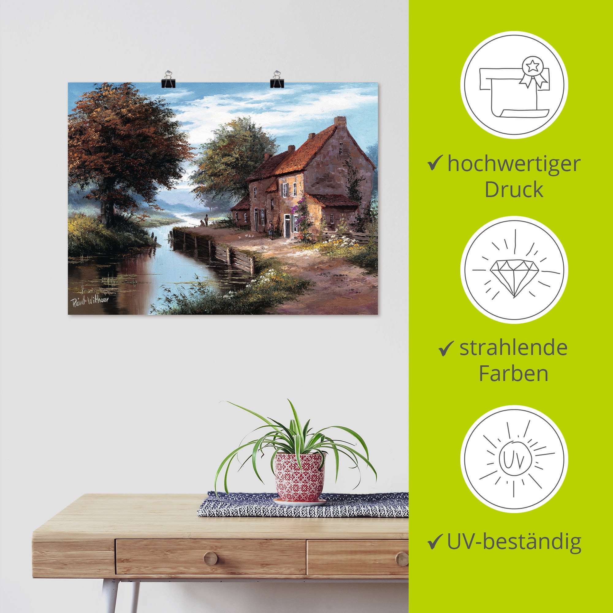 Artland Wandbild »Früher Morgen«, Gewässer, (1 St.), als Leinwandbild, Poster in verschied. Größen
