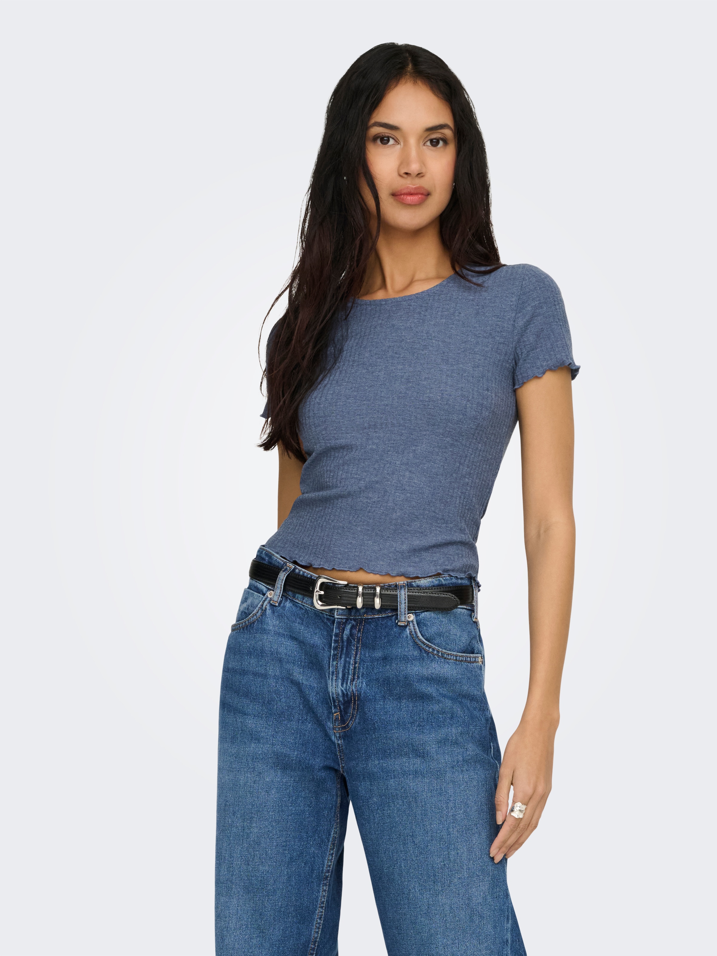 ONLY Rundhalsshirt "ONLEMMA S/S SHORT TOP NOOS JRS" Rundhals, modisch, regu günstig online kaufen