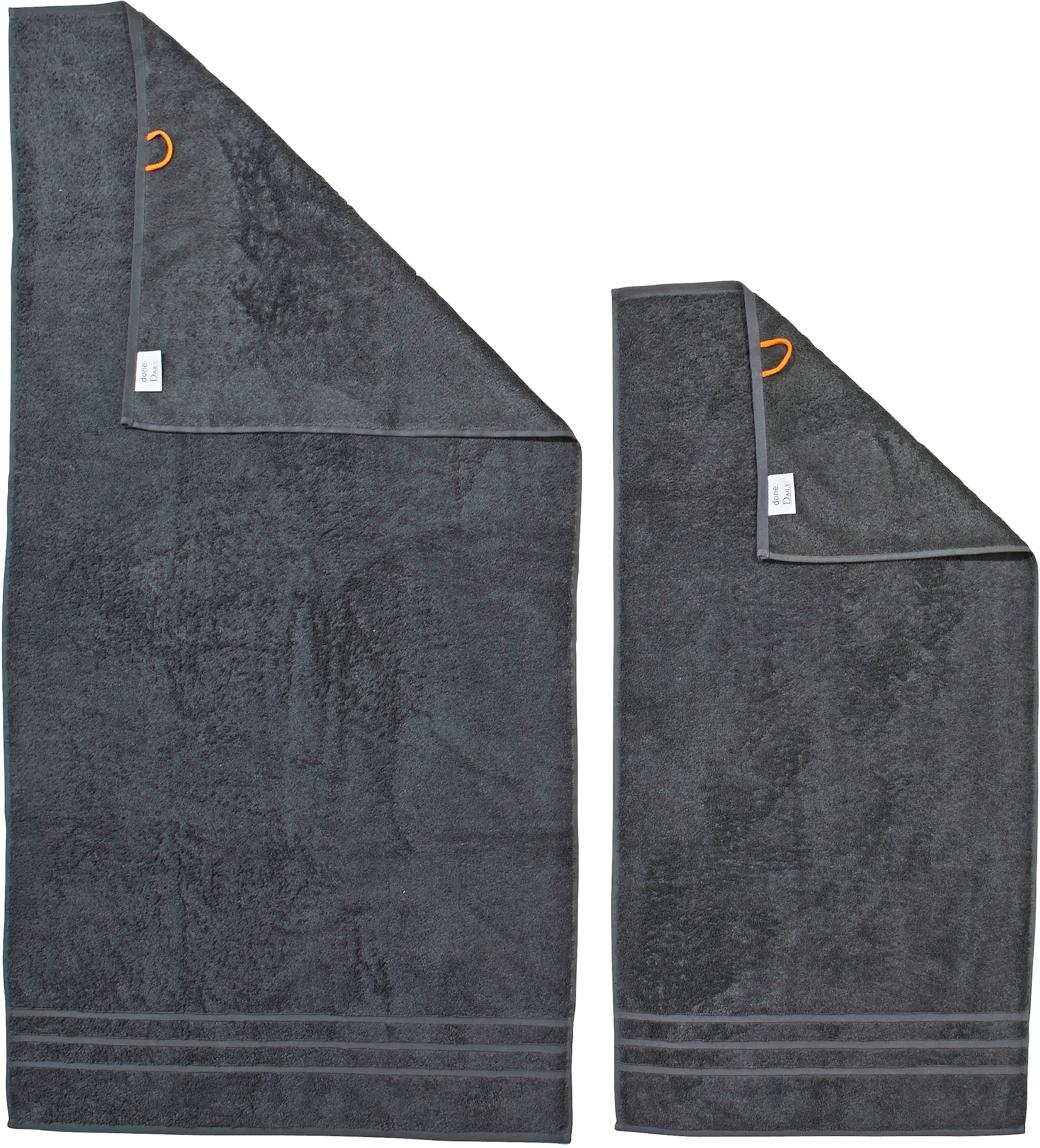 done.® Handtuch Set »Daily Uni«, (Set, 6 St., 4 Handtücher (50x100 cm)-2 Duschtücher (70x140 cm), saugfähiges Walkfrottier, in verschiedenen Set Varianten erhältlich