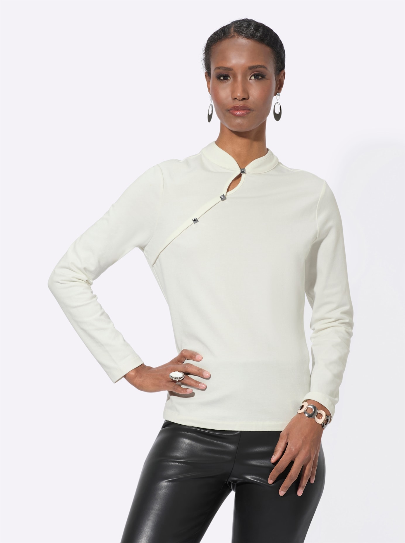creation L Langarmshirt »Baumwoll-Shirt«, (1 tlg.)