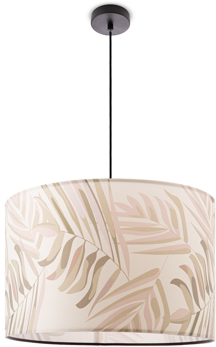 PACO HOME Pendelleuchte "Kuba 126", 1, Ø 45,5cm H: 27cm, schwarz, Esszimmer, Leuchten, Lampenschirm Esstisch Hängelampe Wohnzimmer Kinderzimmer Palme