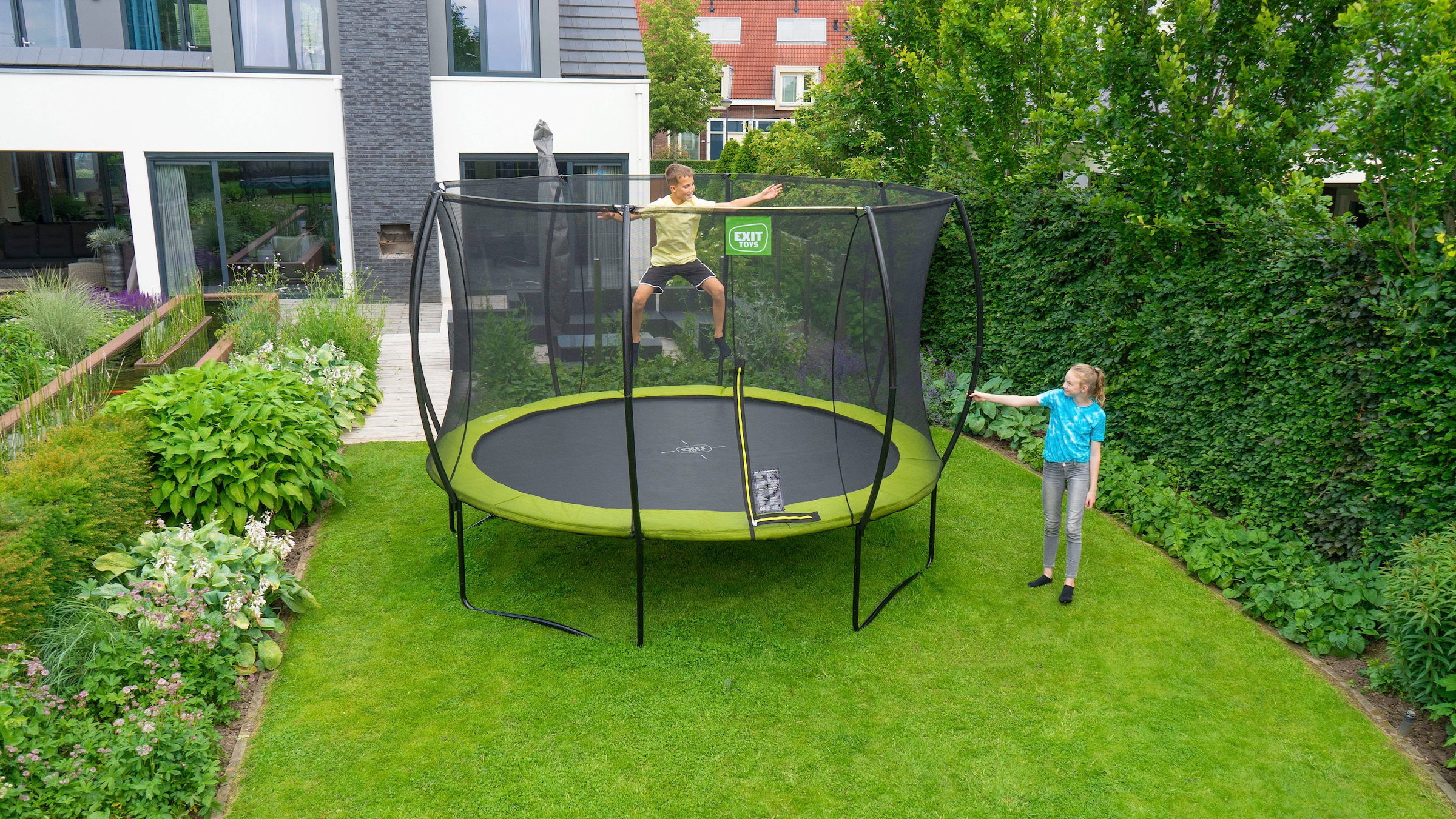 EXIT Gartentrampolin »Silhouette«, Ø 366 cm, mit Sicherheitsnetz