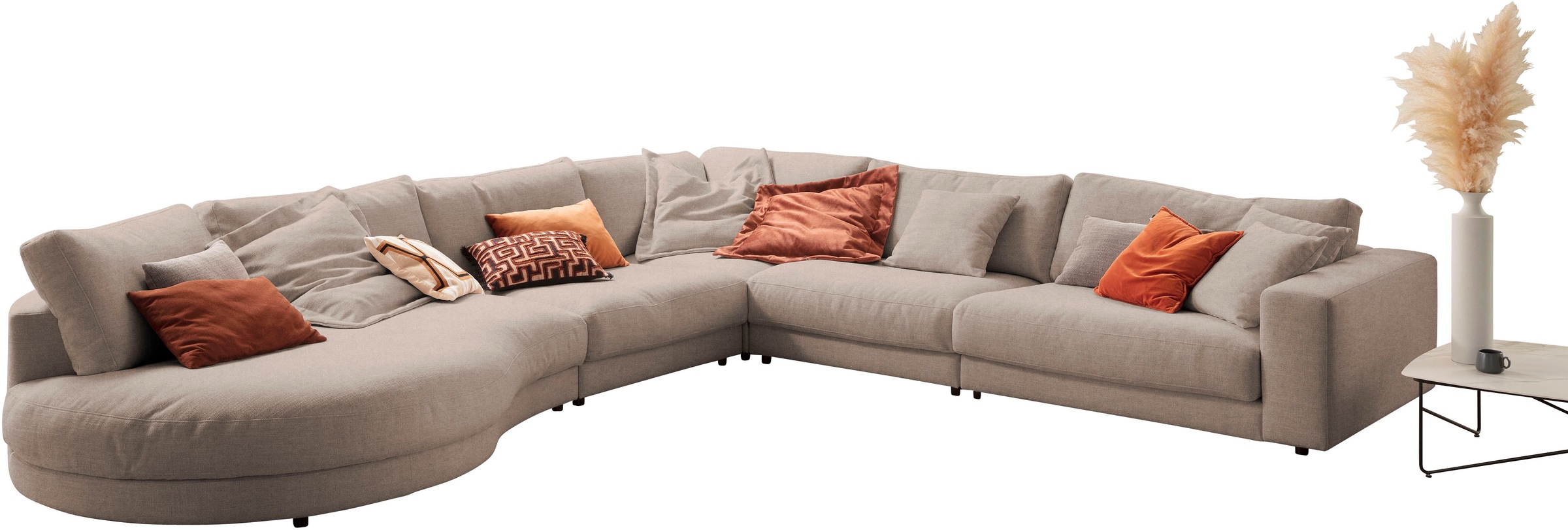 Ecksofa »Enisa II L-Form«, incl. 3 Flatterkissen, wahlweise mit Flecken-Schutz-Bezug...