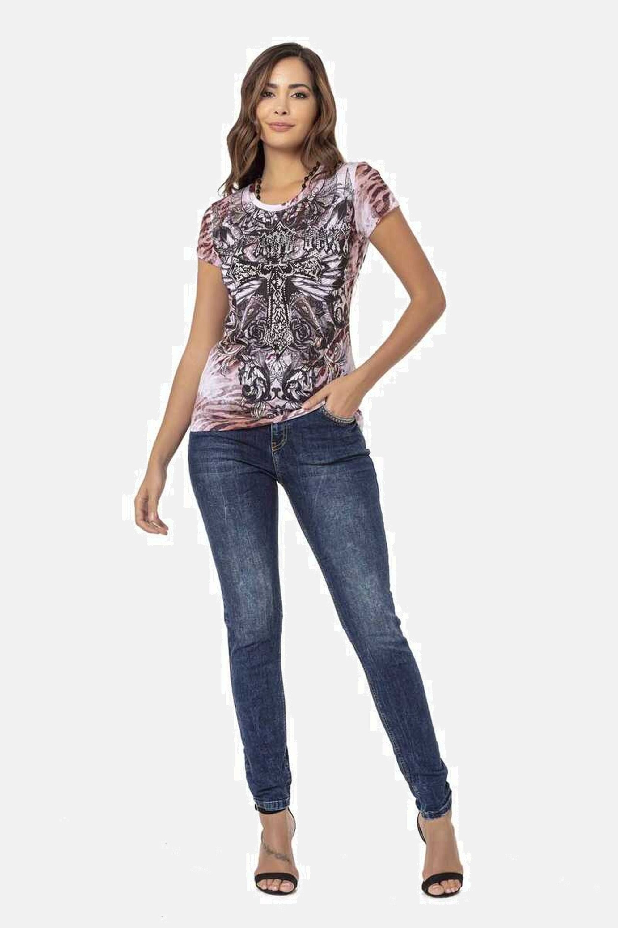 Cipo & Baxx 5-Pocket-Jeans »Jeans«, mit dezenter Waschung und coolen Nieten, WD460