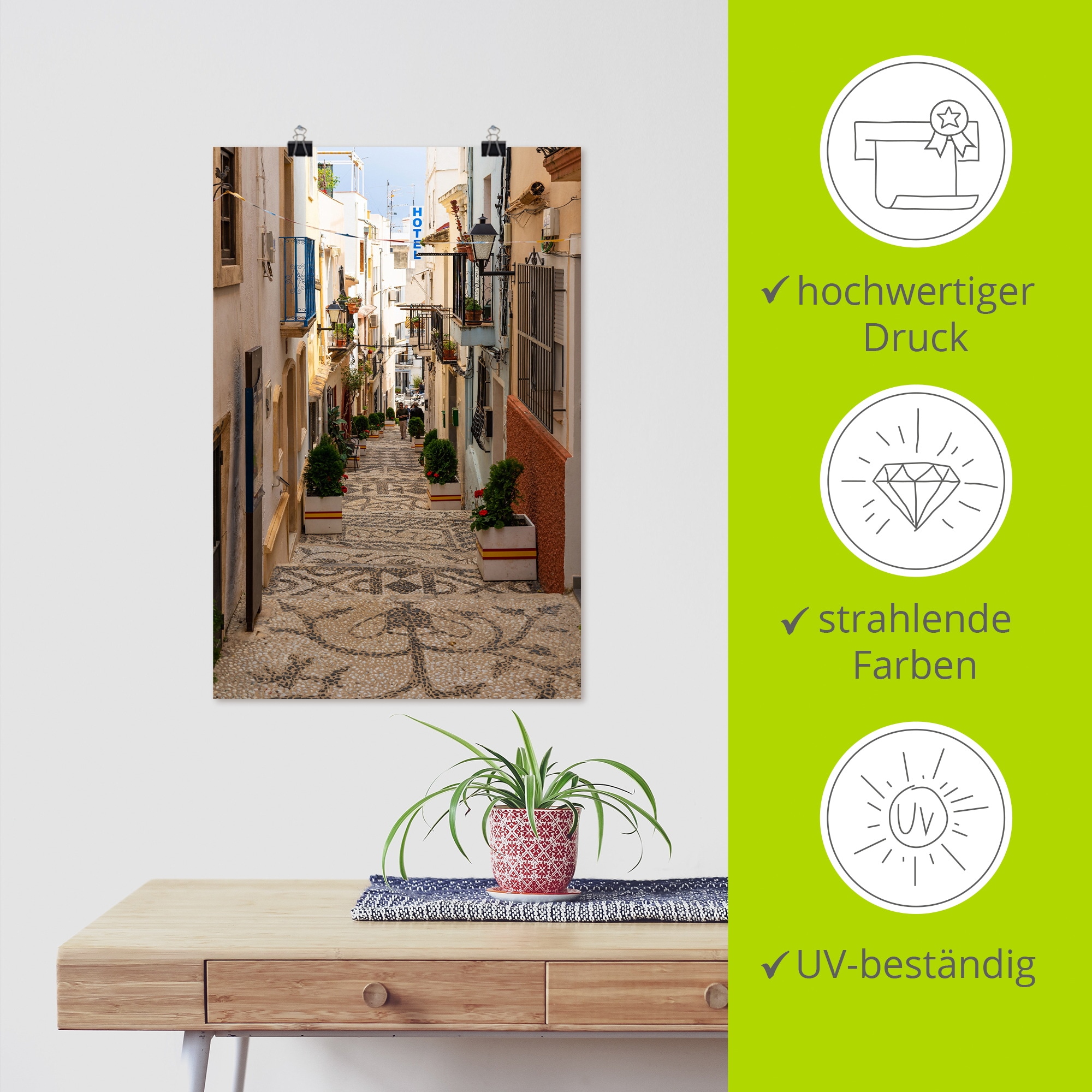 Artland Wandbild »Spanische Treppe« Spanien 1 Stk. tlg. als Alubild, Leinwandbild, Poster, Wandaufkleber in verschied. Größen