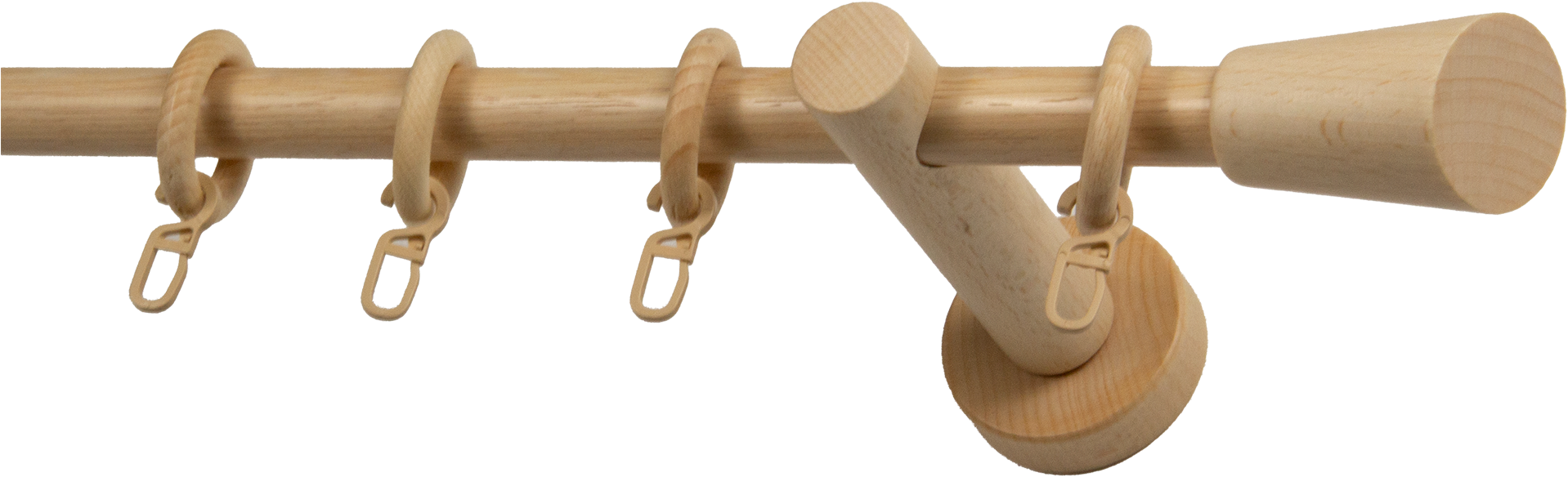 GARESA Gardinenstange "CLASSICO MOLIS" 1 läufig-läufig Wunschmaßlänge Vorhanggarnitur, verlängerbar, Wandmontage, Keil, mit Ringe und Haken