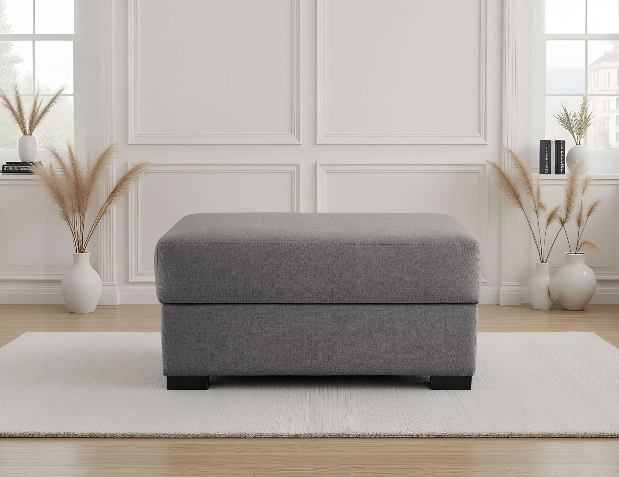 Home affaire Polsterhocker »Branwell«, 95/63 cm, Struktur fein, mit Stauraum